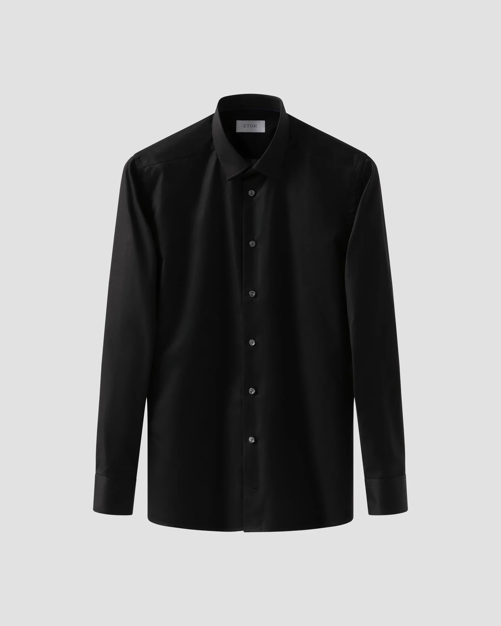 Eton - black signature twill pointed collar