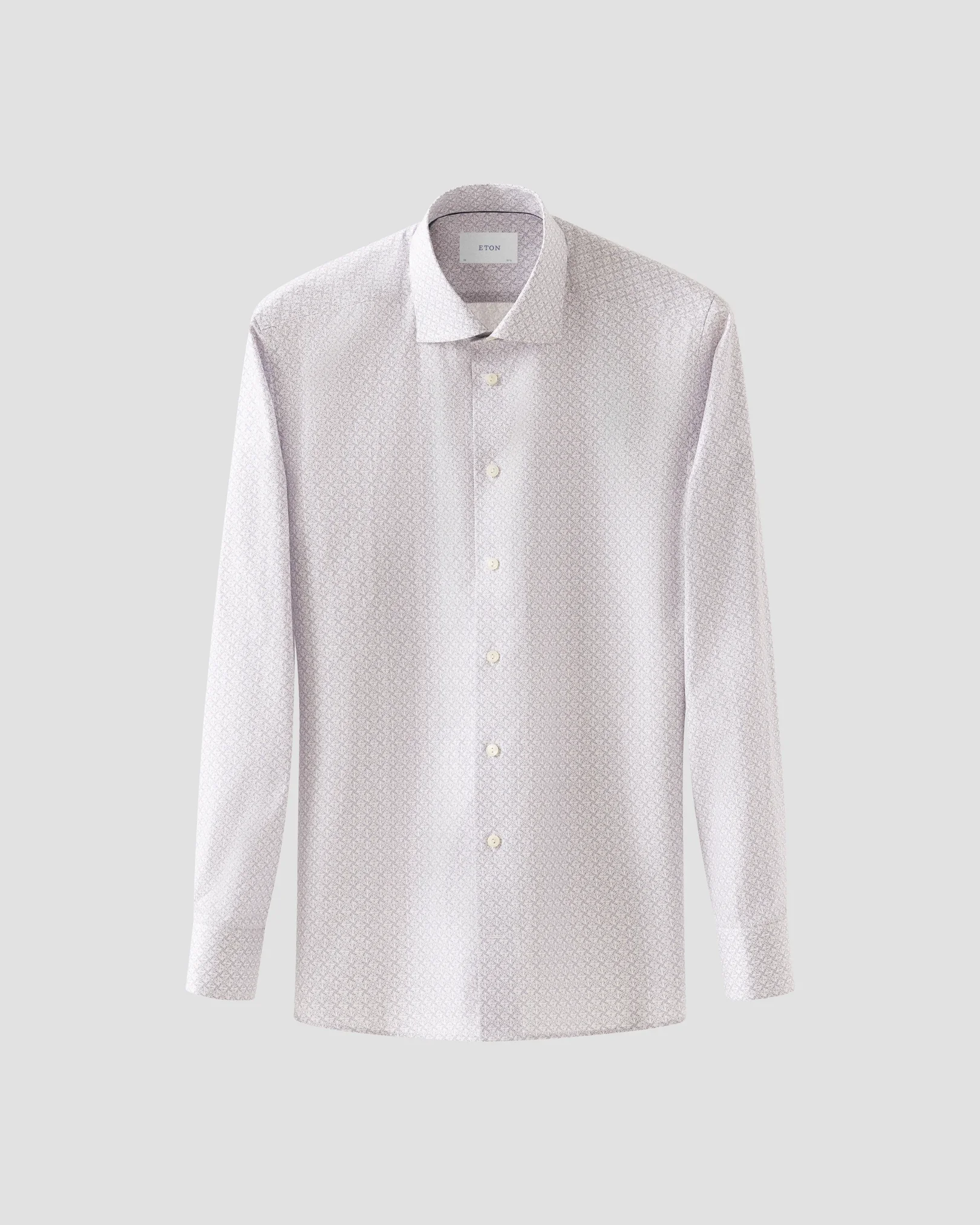 Eton - pink geometric signature twill shirt