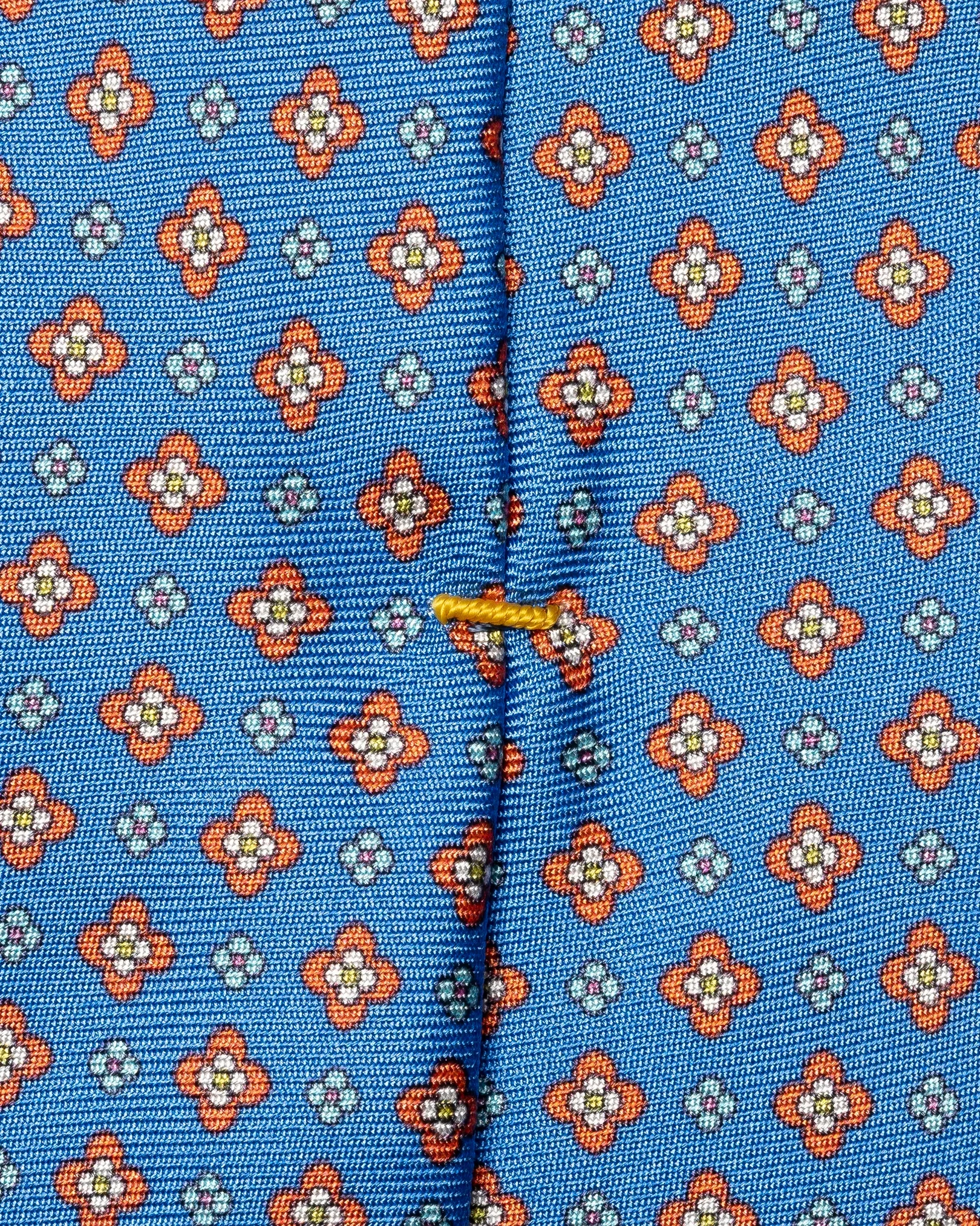 Eton - blue floral print silk tie