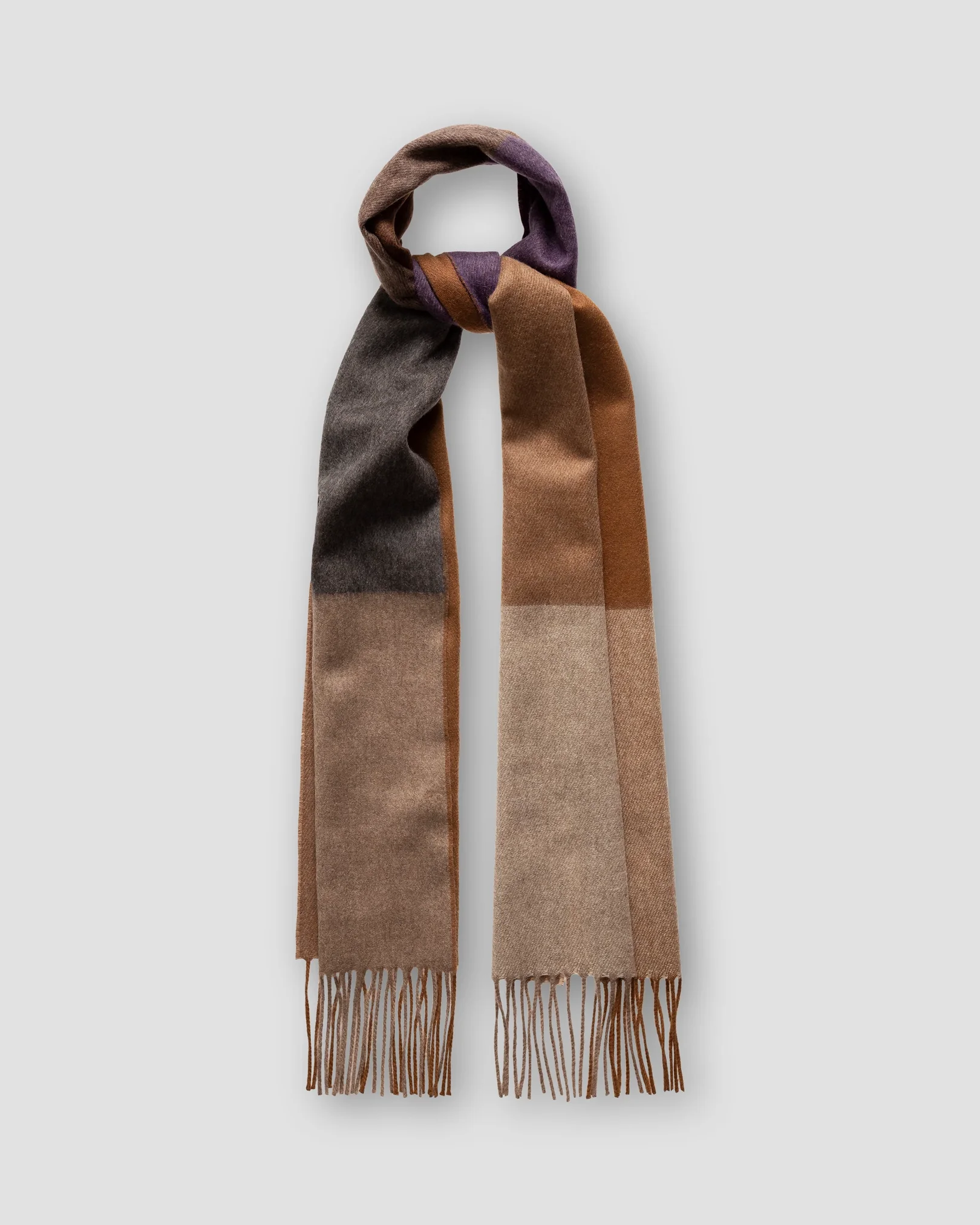 Eton - beige block color luxury cashmere scarf