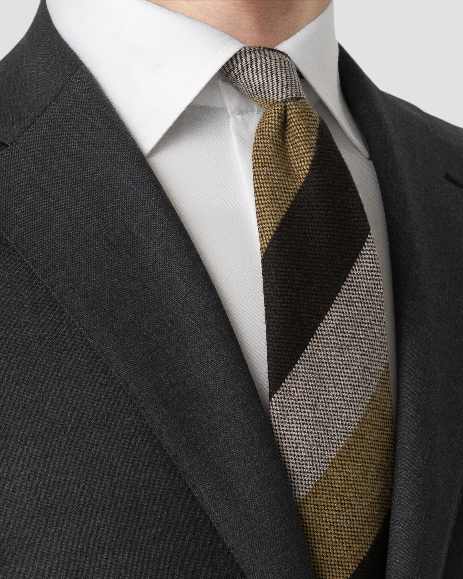 Eton - regimental striped wool tie