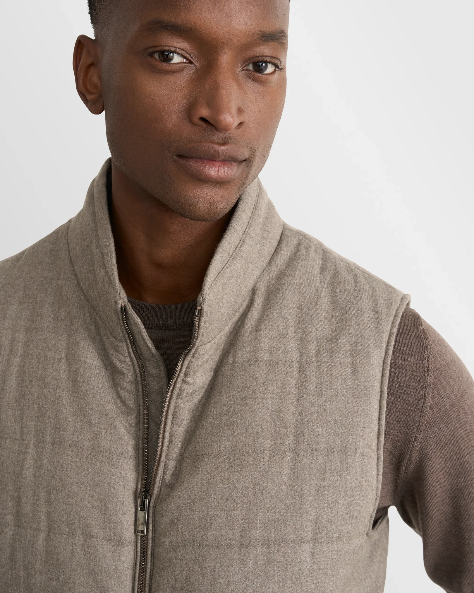 Eton - wool padded vest beige 256