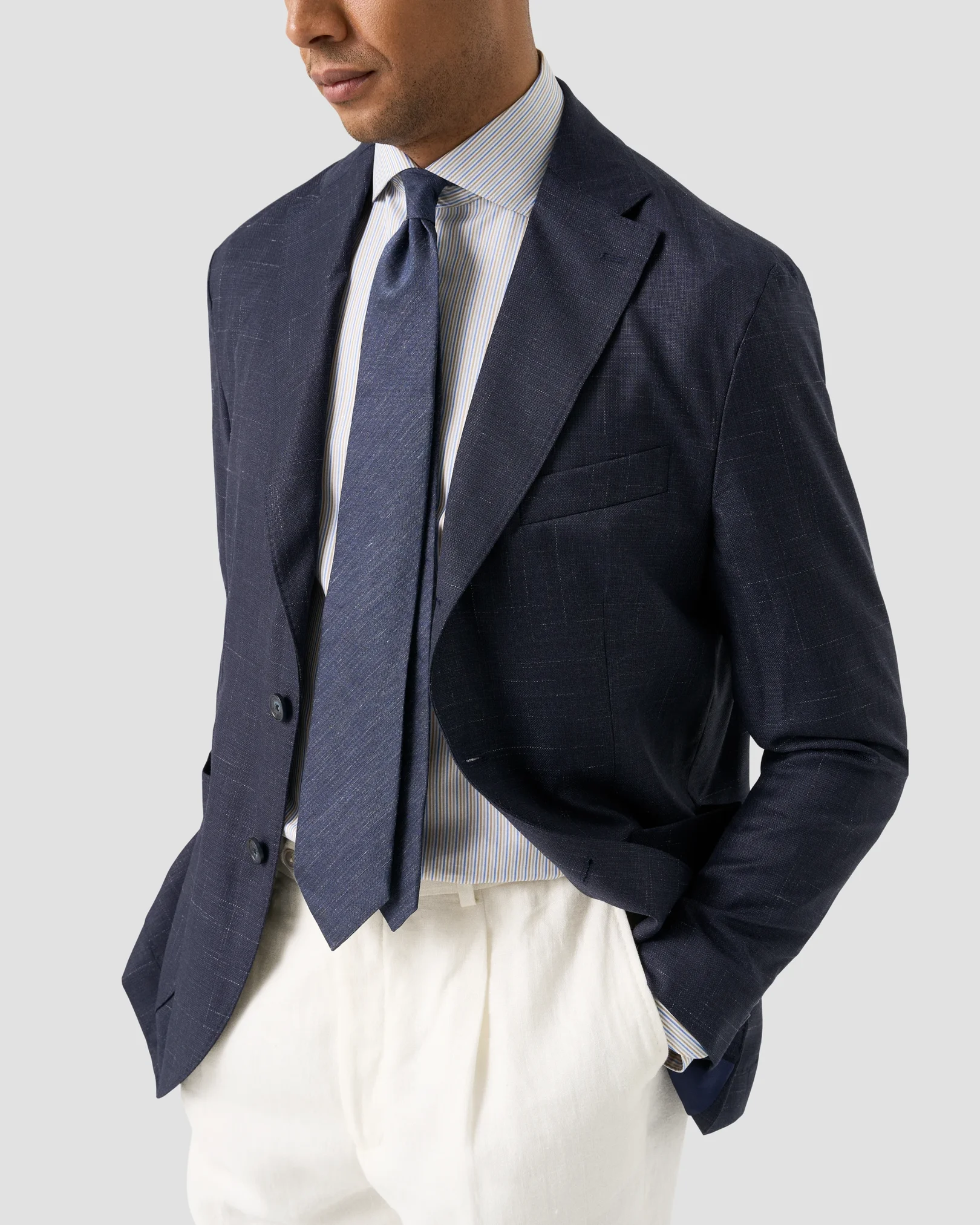 Eton - multi striped breeze poplin shirt 261