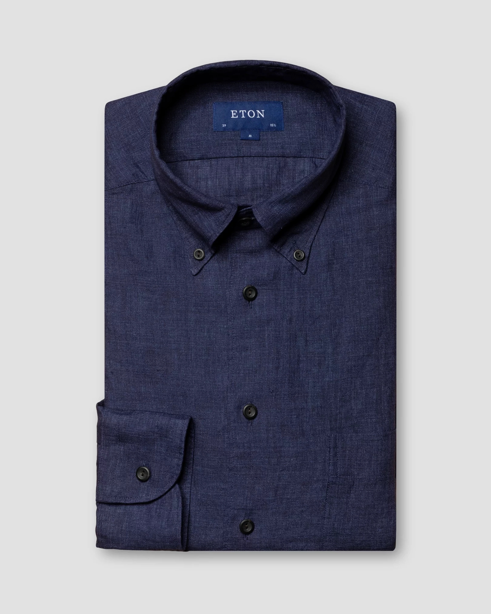 Eton - navy linen shirt