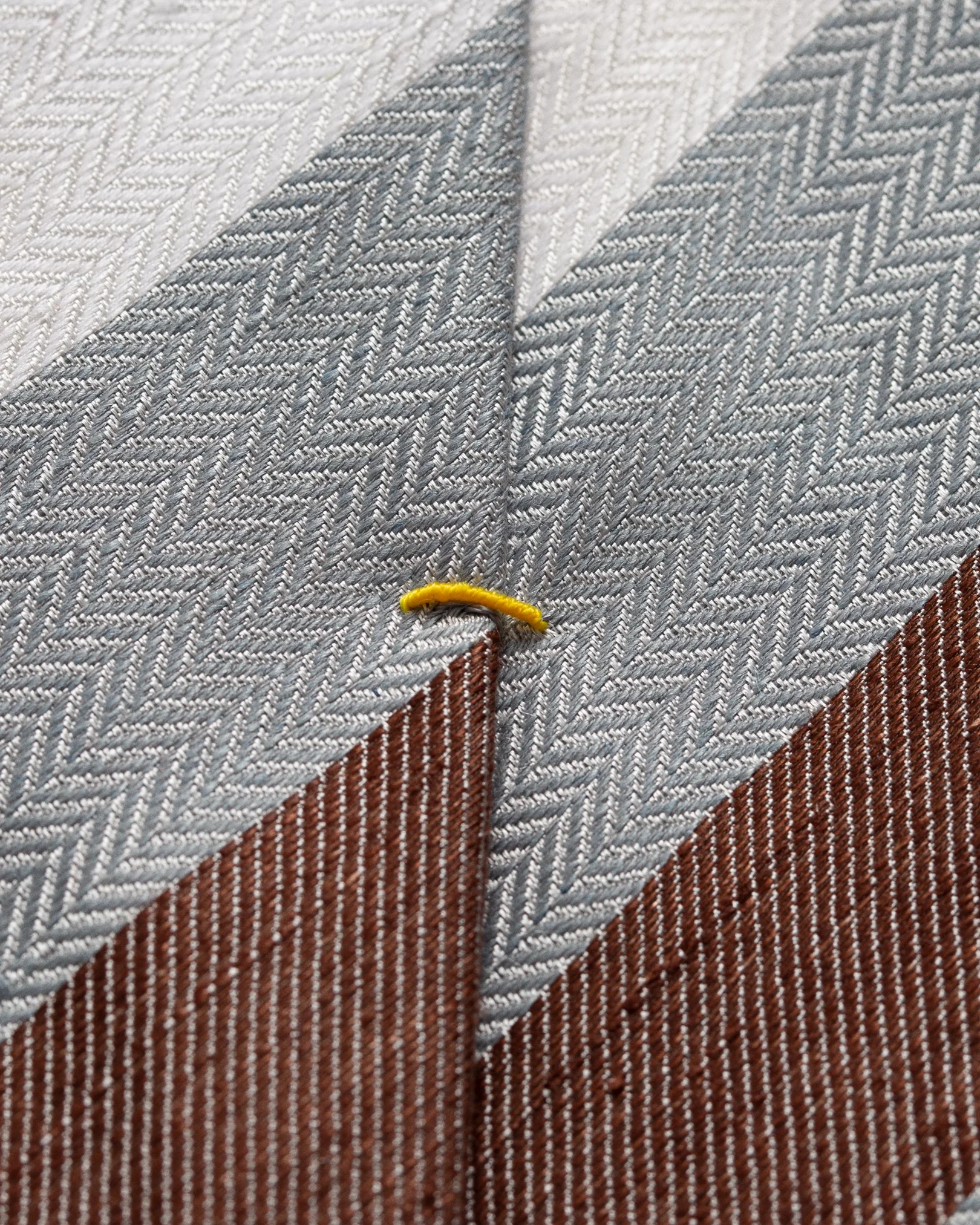 Eton - grey striped linen silk cotton tie