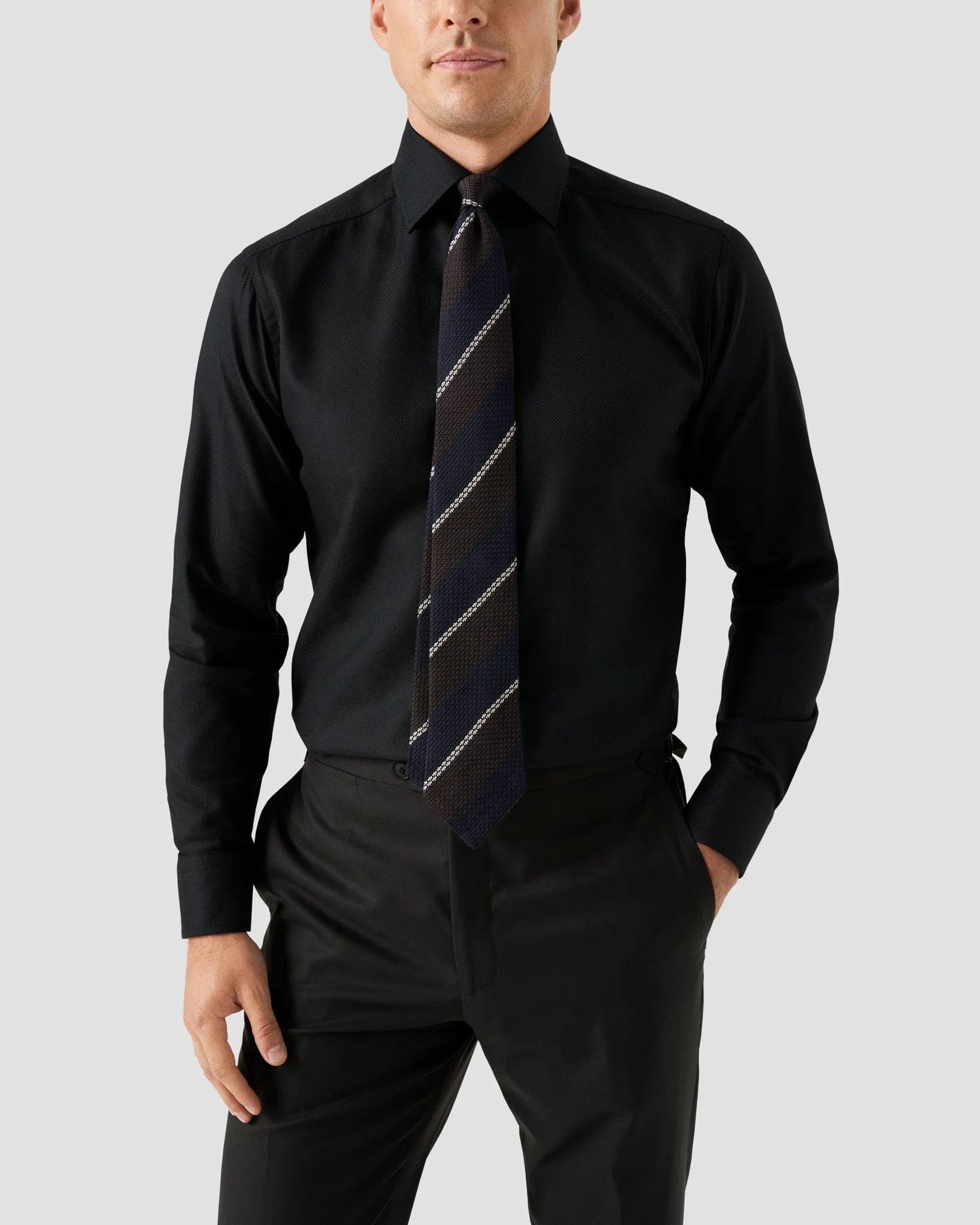 Eton - black king twill