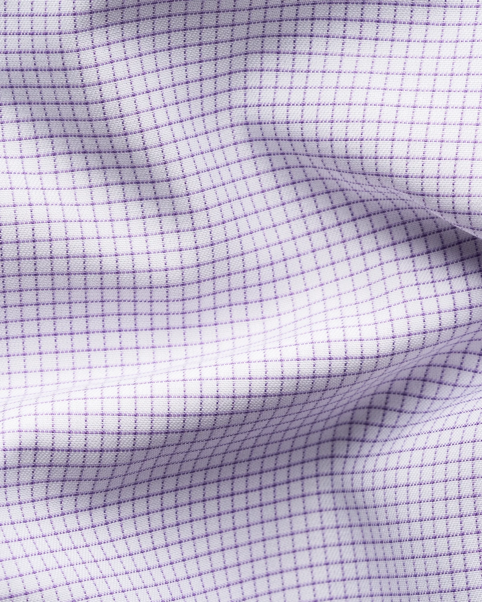 Eton - purple check signature twill shirt 261