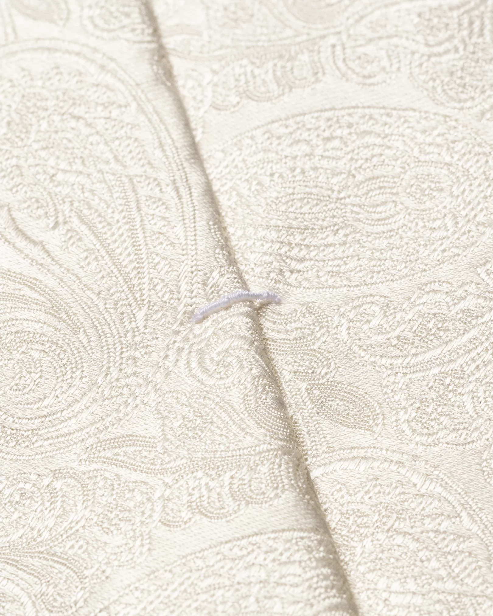 Eton - white paisley silk wedding tie
