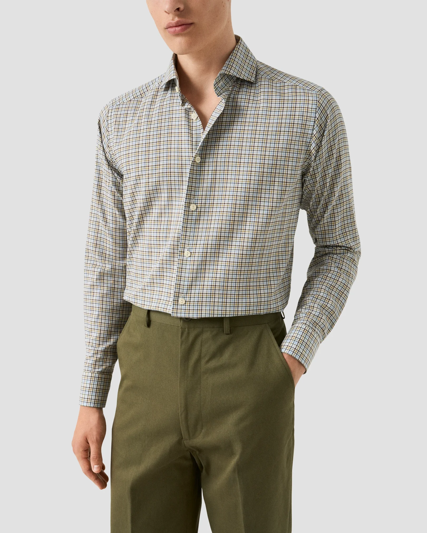 Eton - check signature flannel shirt
