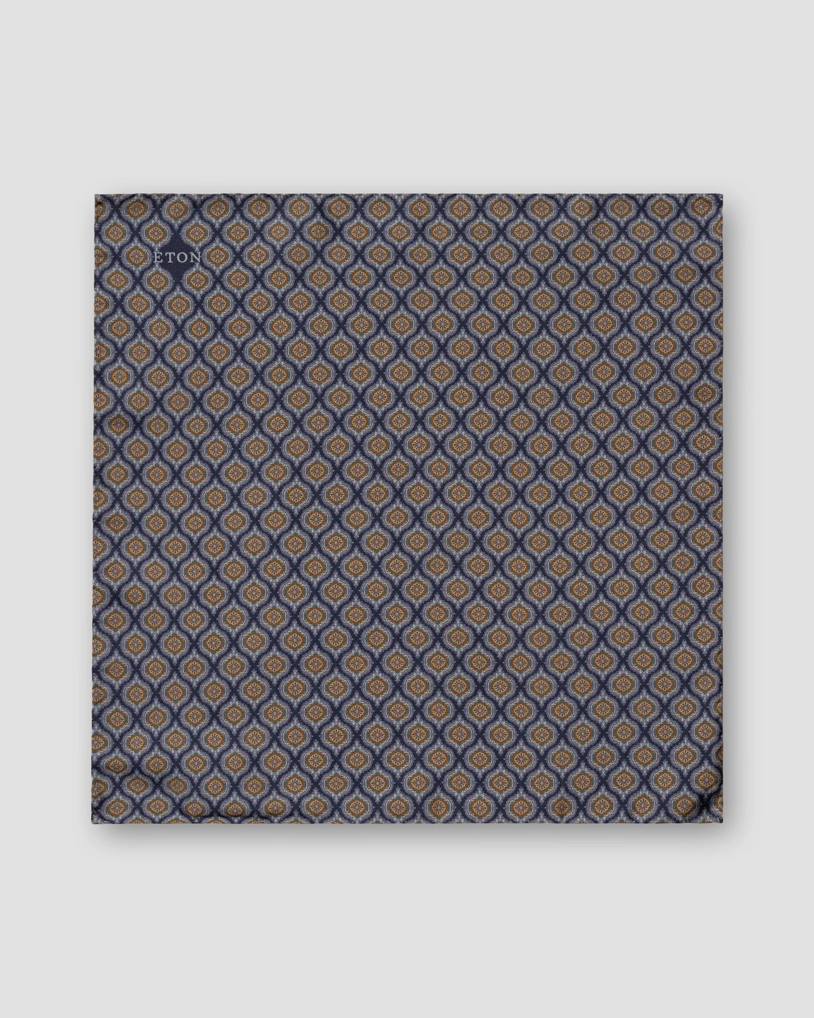 Eton - navy fuji silk pocket square