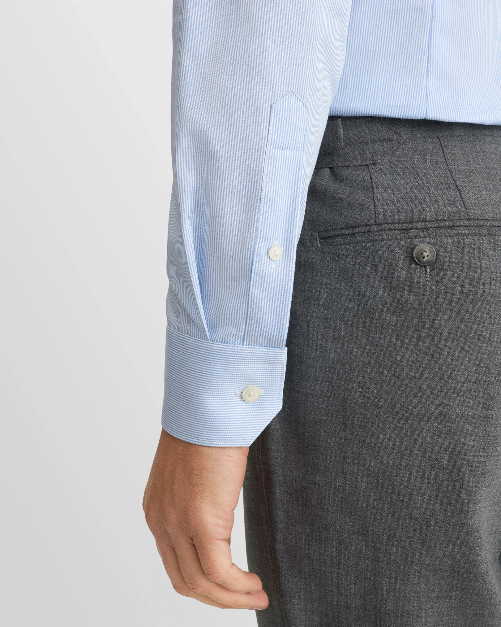 Eton - pointed collar twill shirt