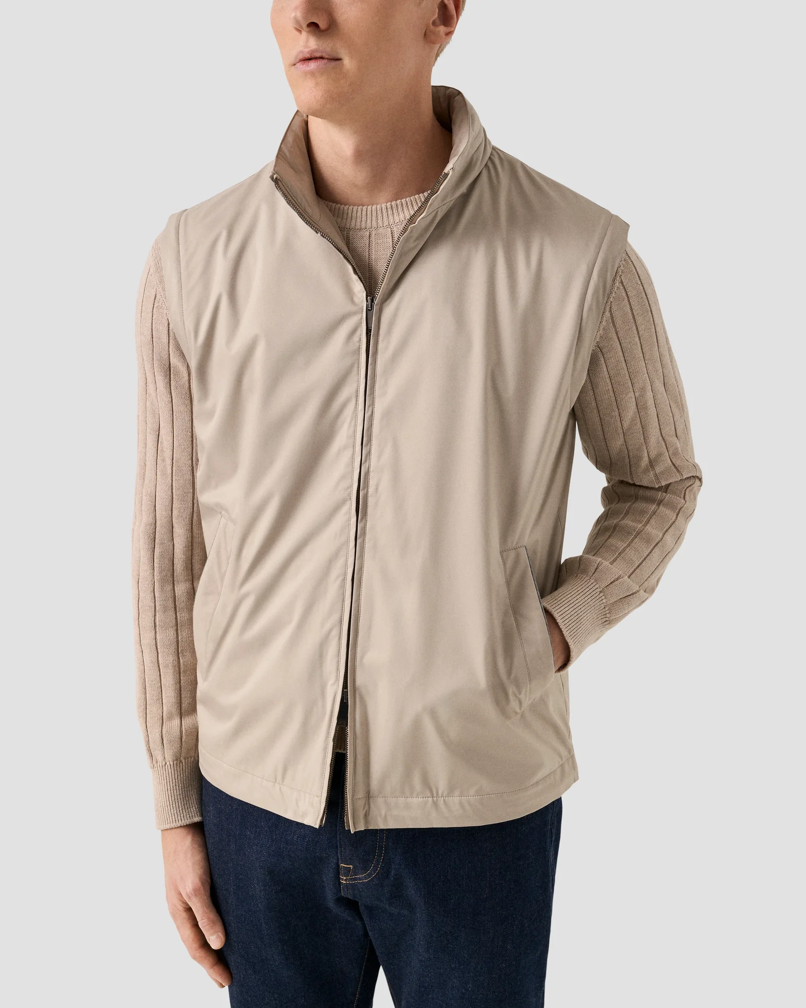 Eton - beige three in one jacket