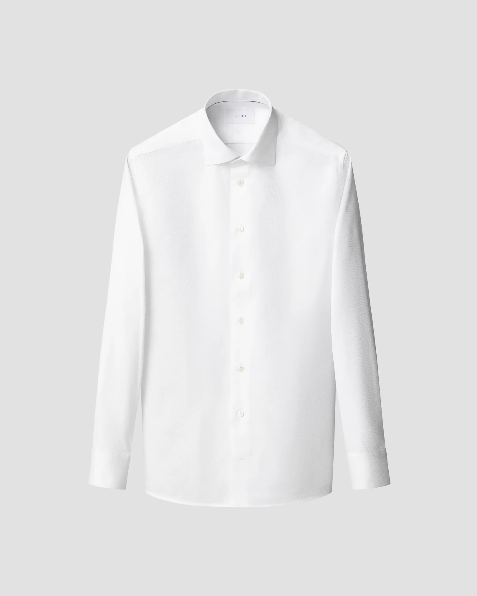 Eton - white semi solid dobby shirt