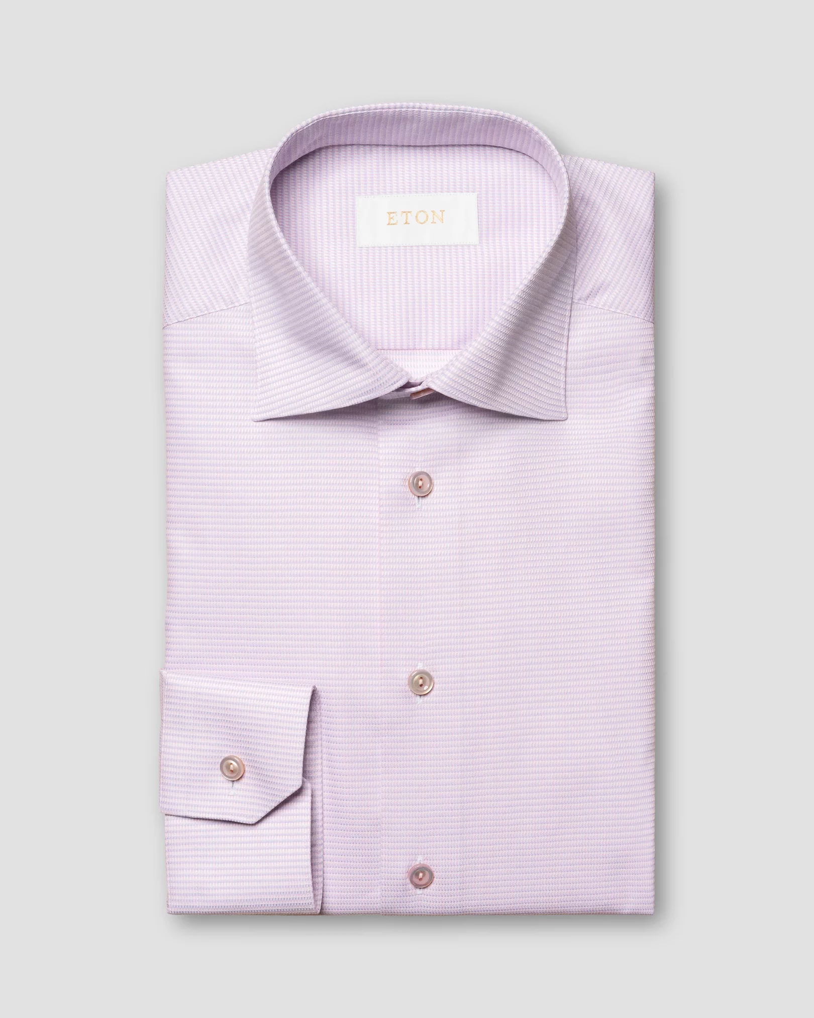 Eton - Pink Semi Solid Supima 120 Piqué Shirt