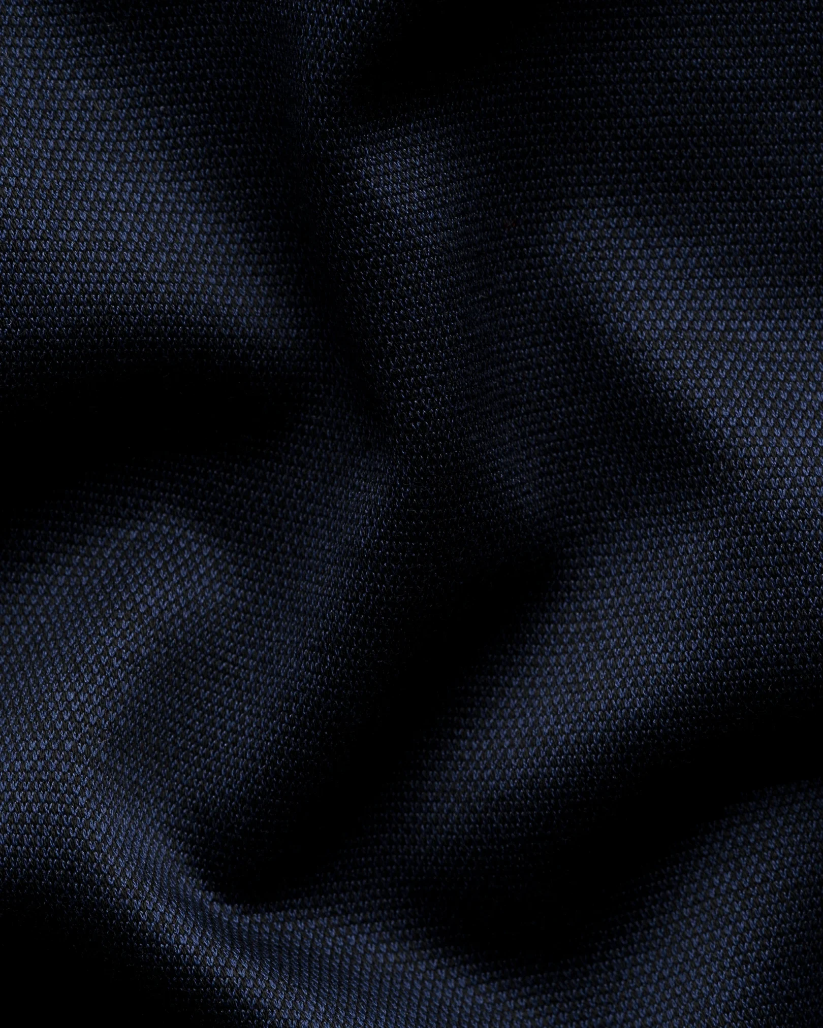 Eton - jaquard filo di scozia polo shirt navy blue