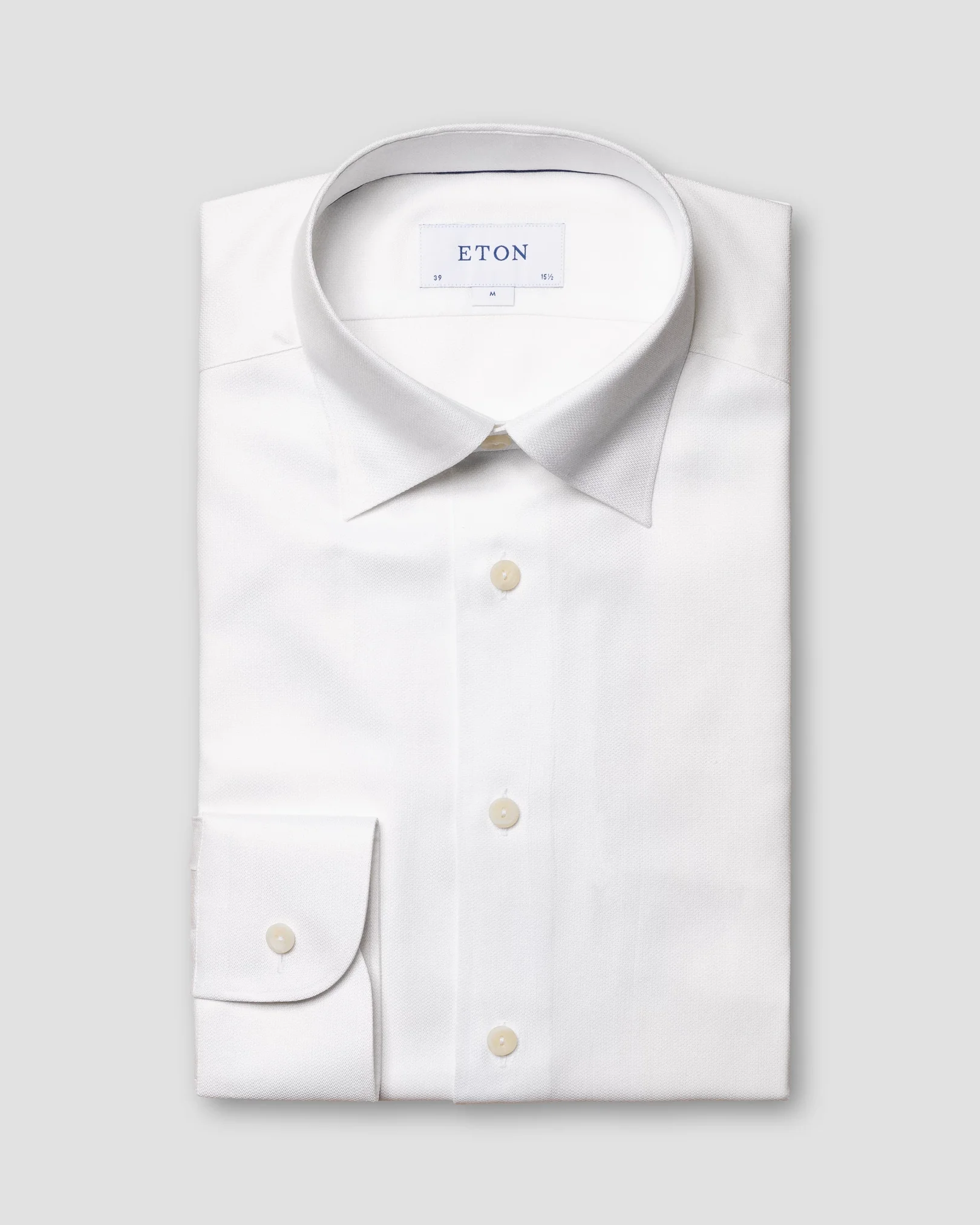 White Cotton-Lyocell Stretch Shirt – Knit Effect