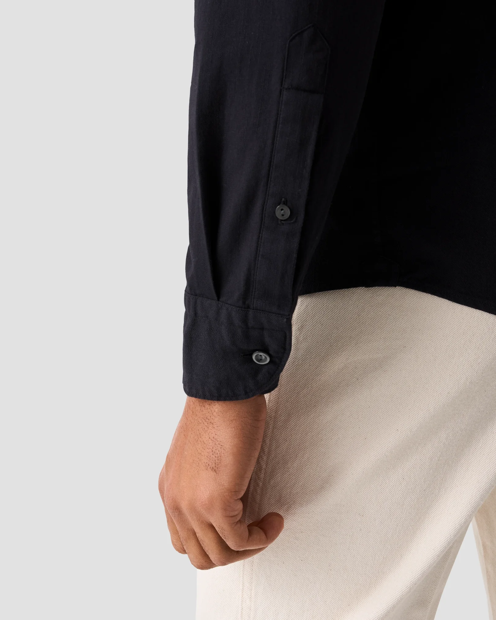 Eton - black indigo wide spread shirt