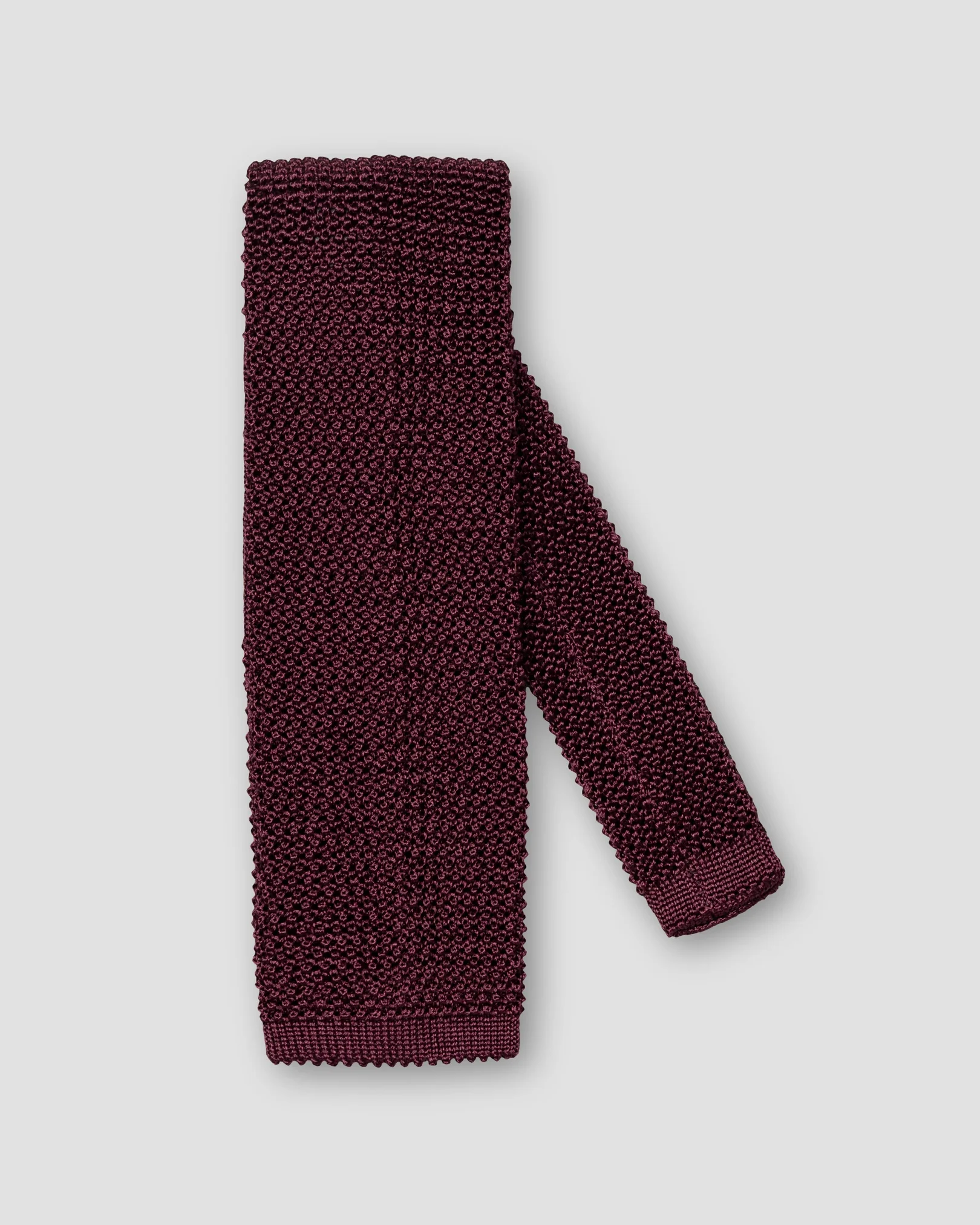 Eton - silk knit tie dark red silk knit tie