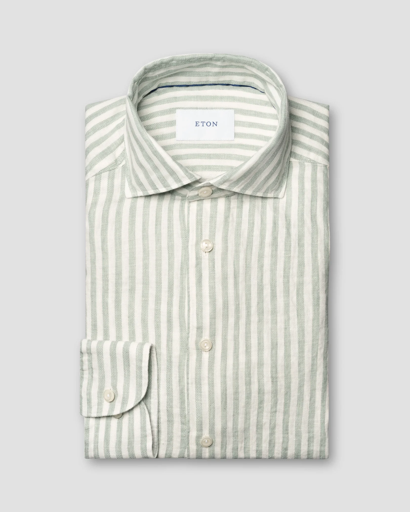 Eton - Striped Linen Twill Shirt