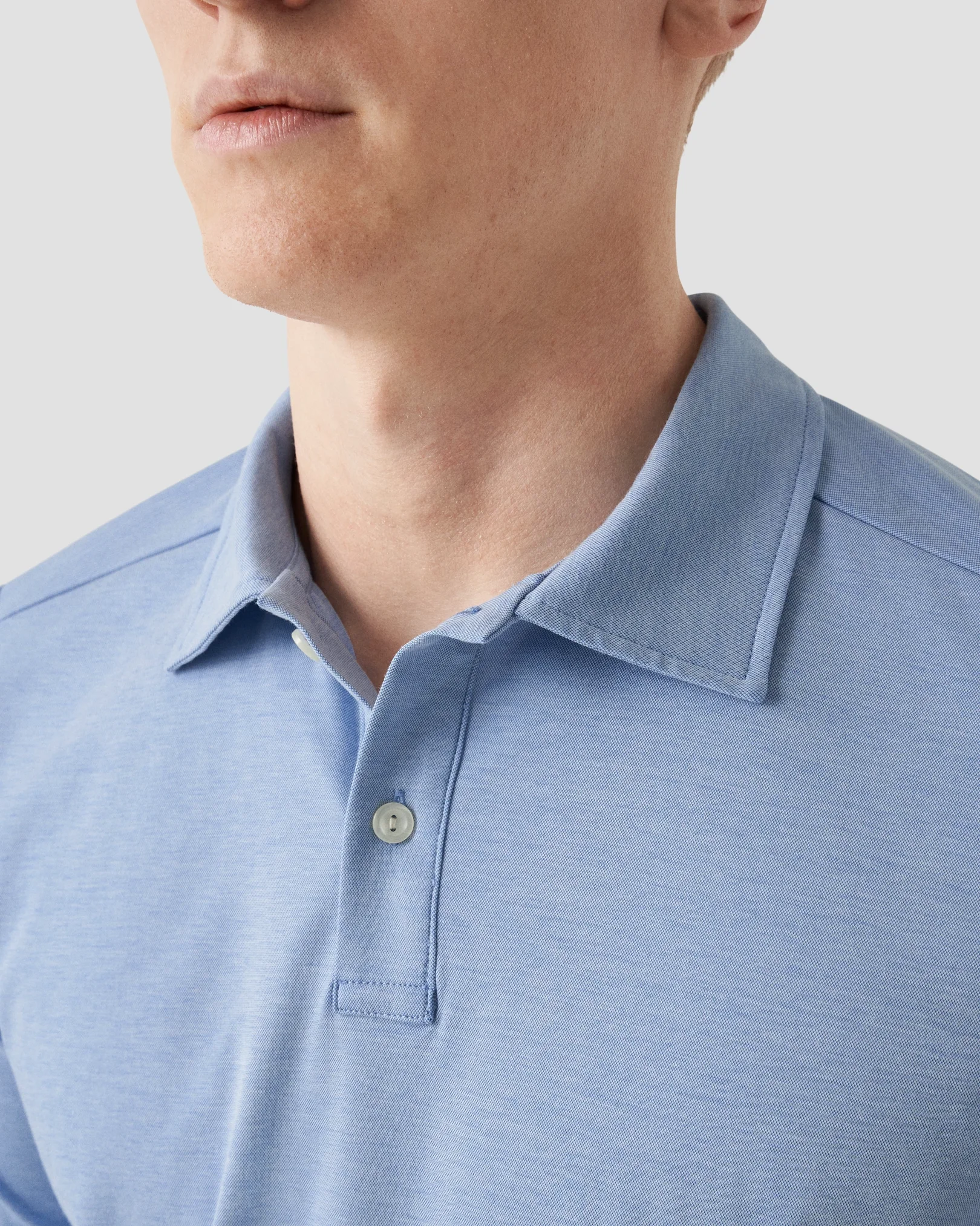 Eton - light blue turndown collar short sleeve regular fit