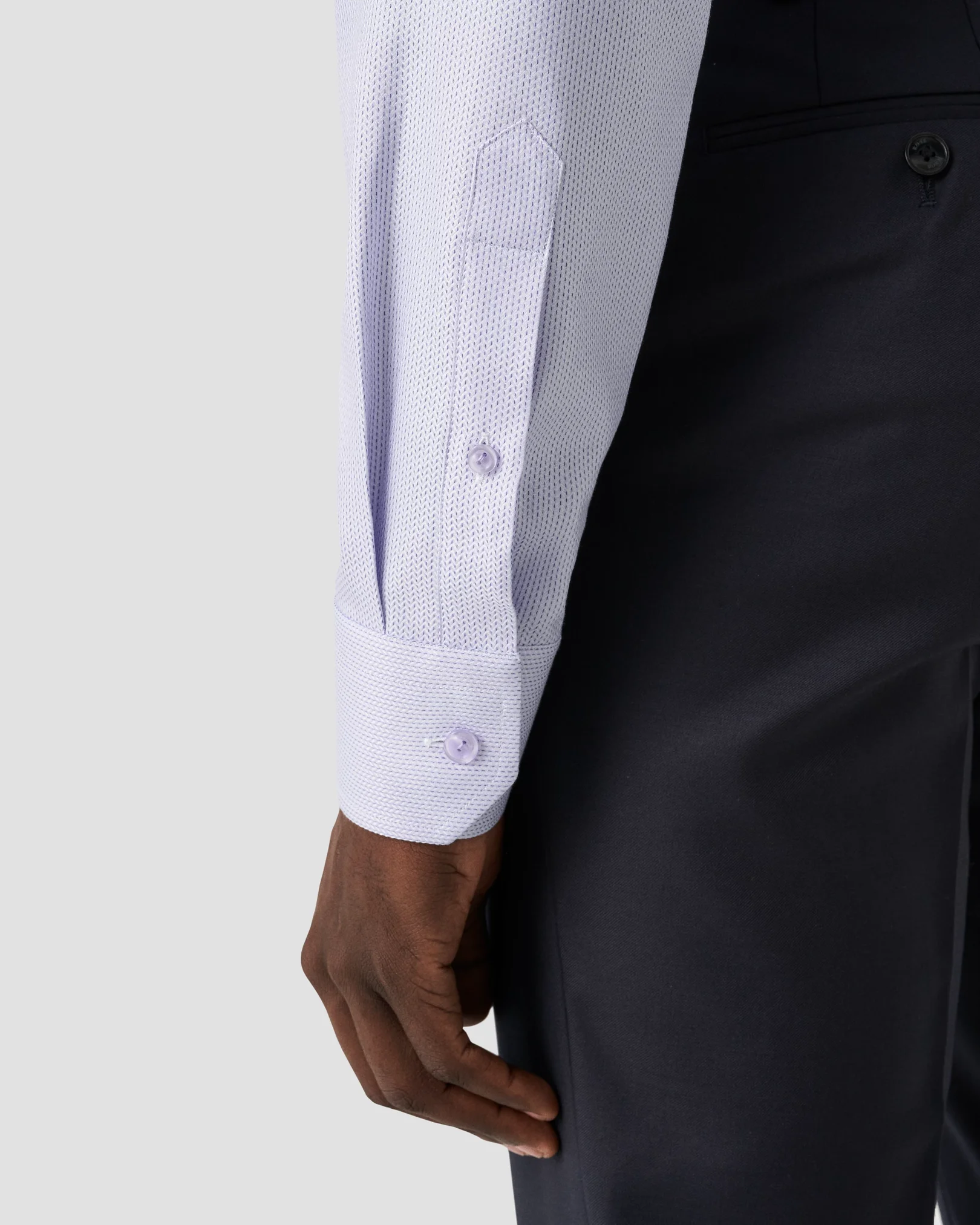 Eton - light purple twill cutaway collar single