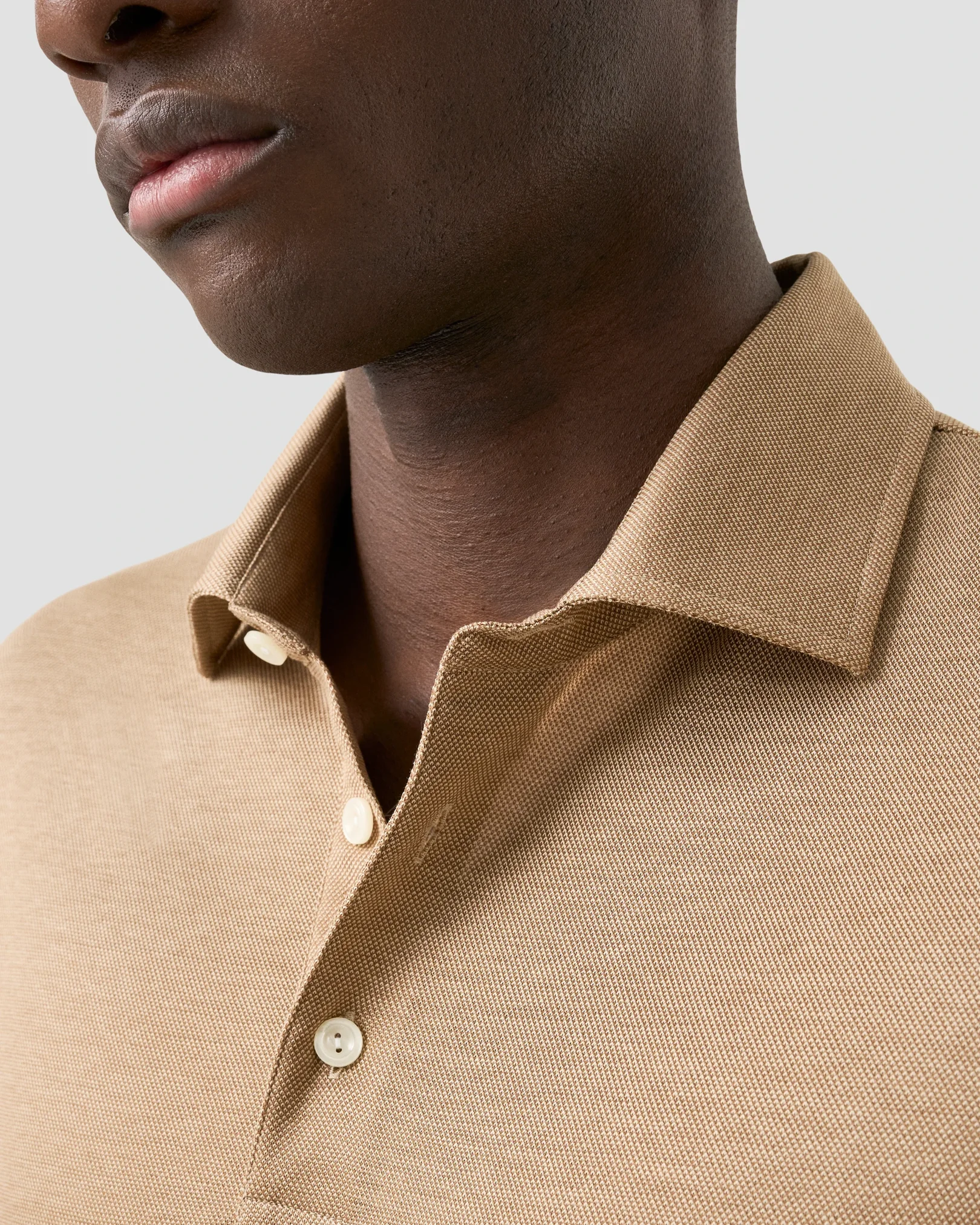 Eton - filo di scozia oxford polo shirt brown filo di scozia oxford polo shirt