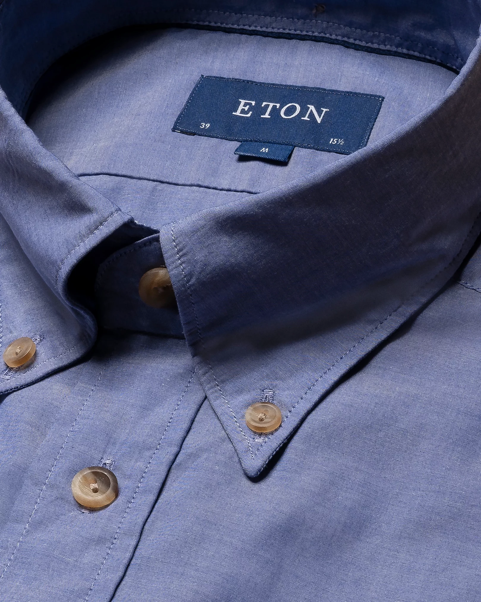 Eton - dark blue poplin buttondown