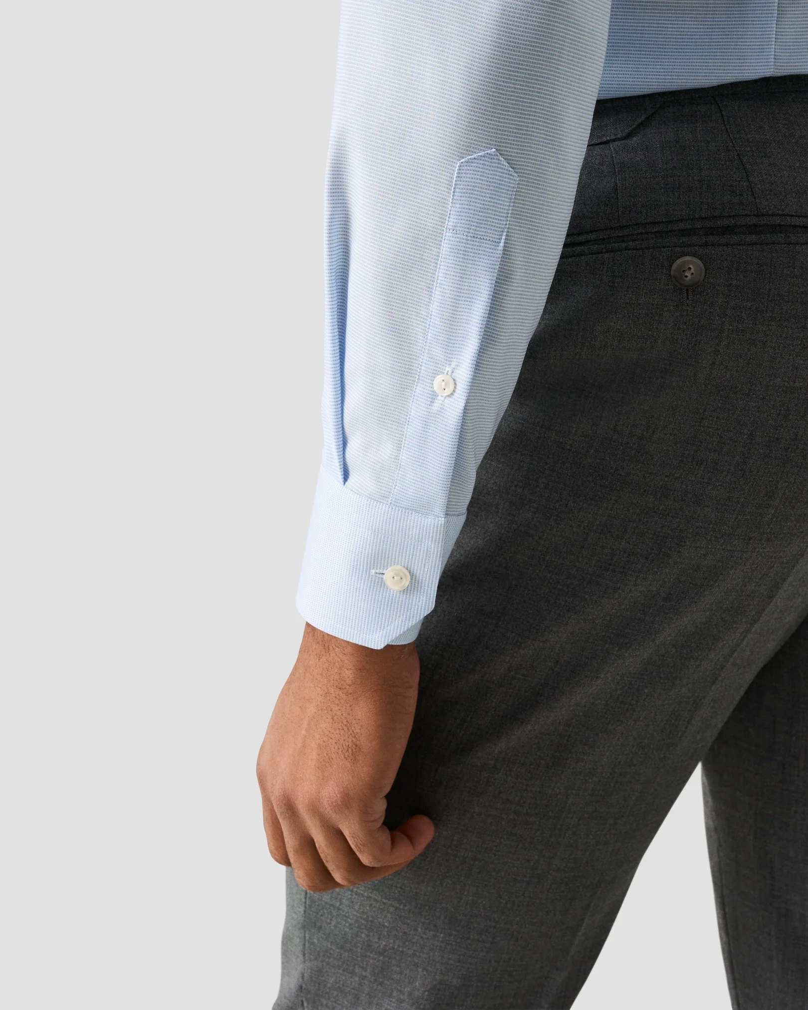 Eton - blue solid signature oxford shirt