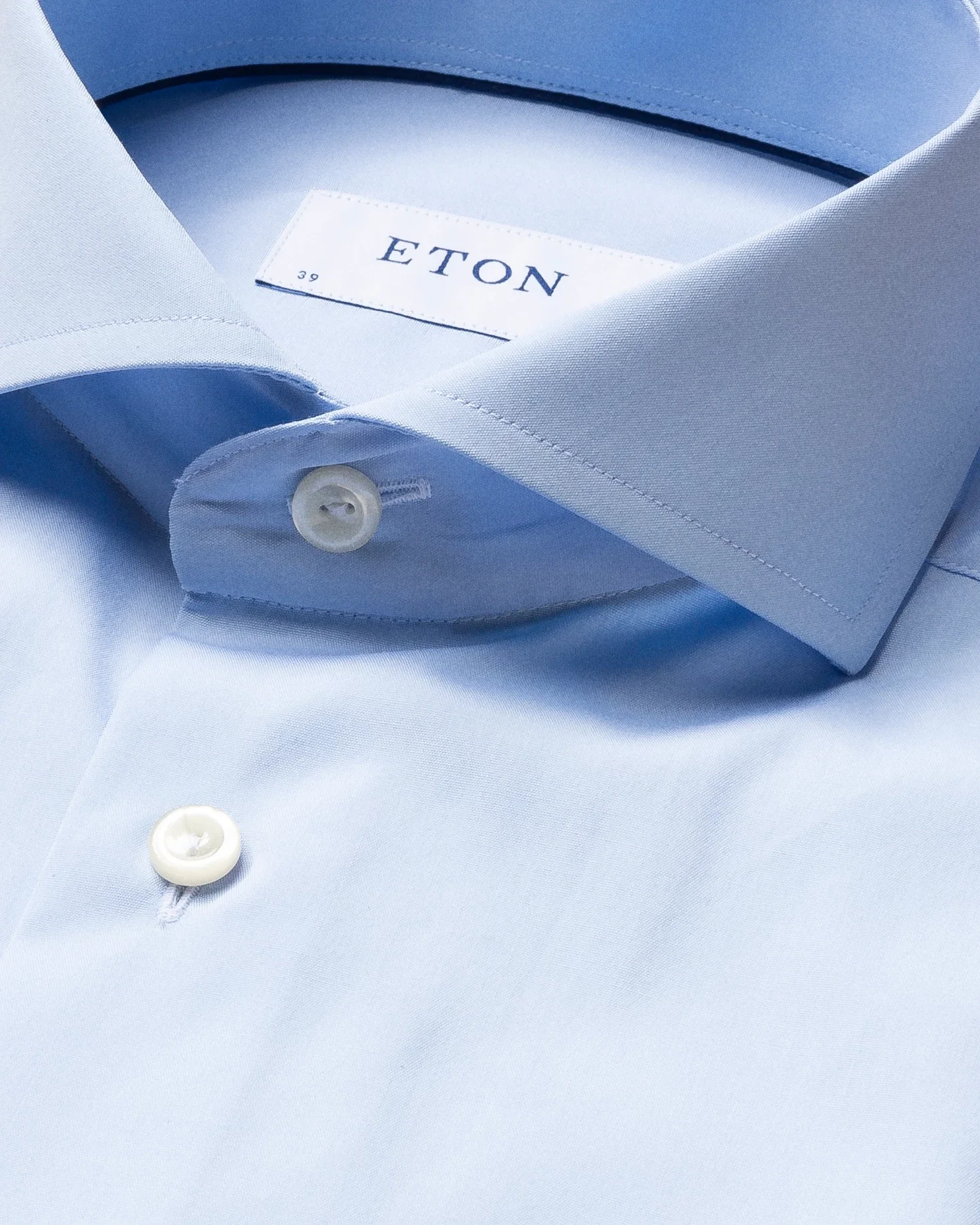 Light Blue Poplin Shirt - Eton