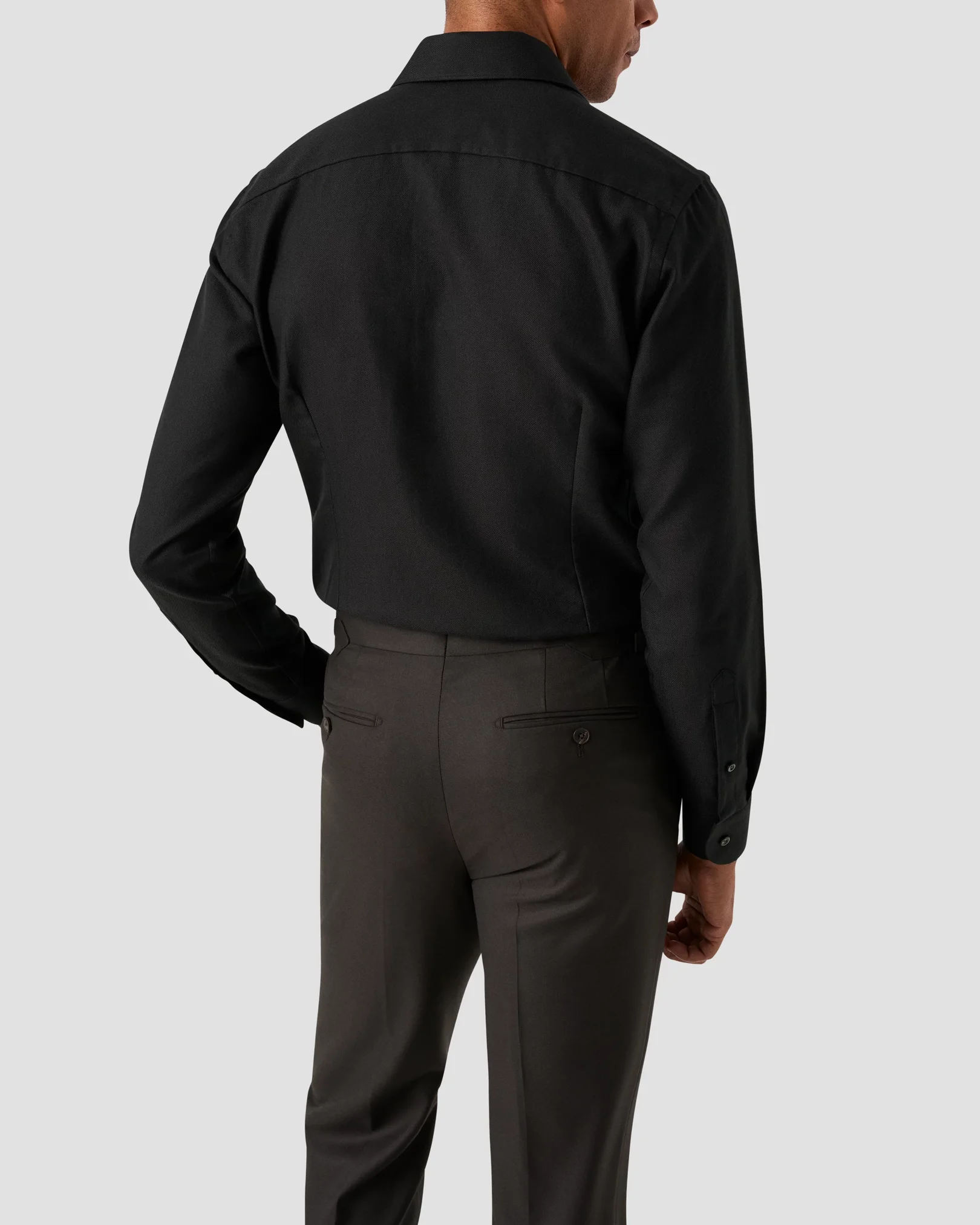 Eton - black cotton cashmere silk