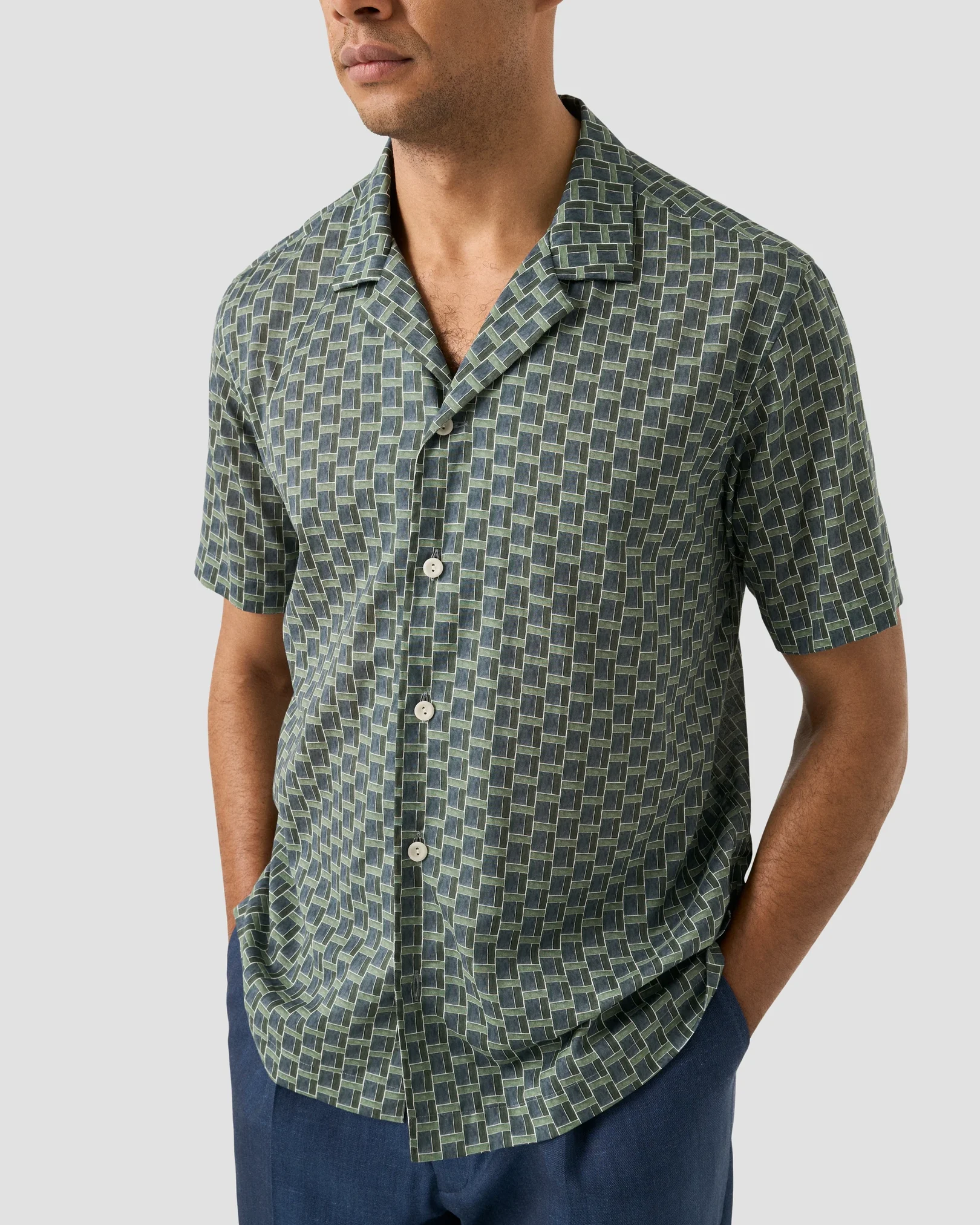 Eton - geometric resort shirt