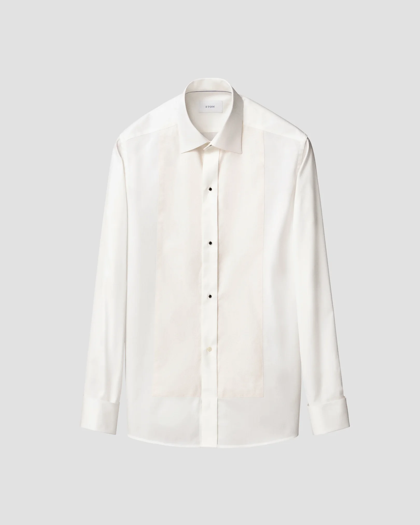 Eton - white lurex bib front shirt