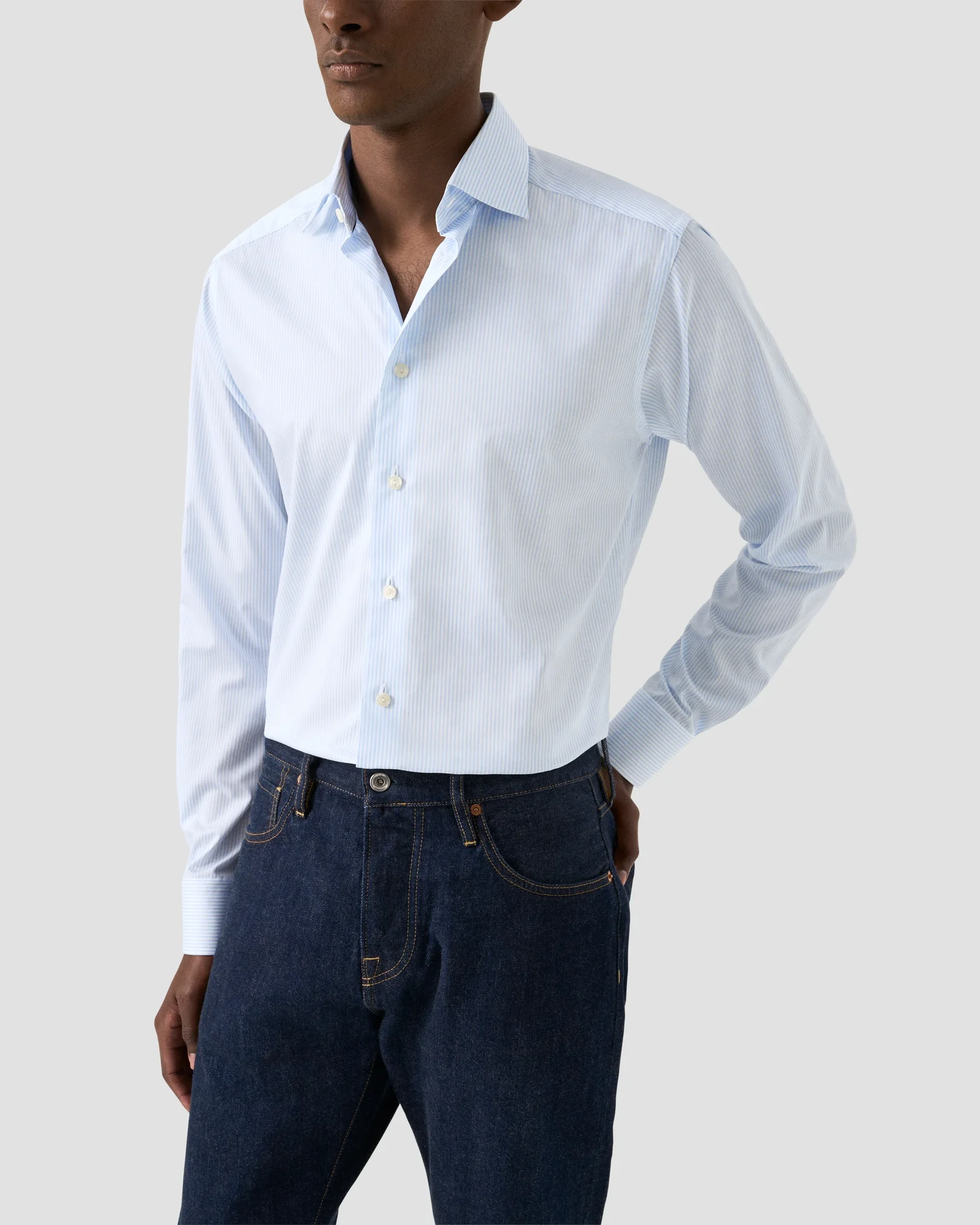 Eton - light blue fine twill