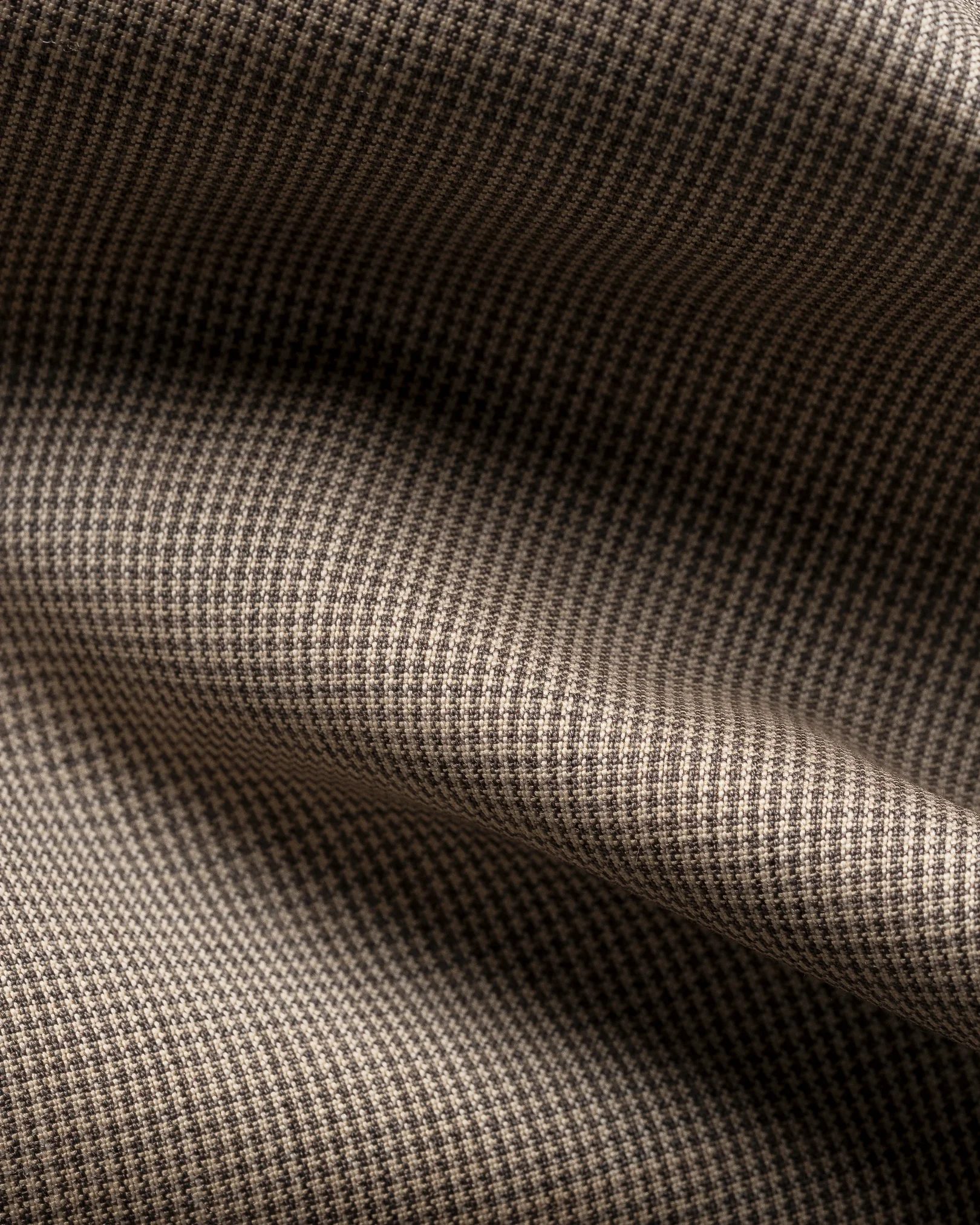 Eton - brown houndstooth merino shirt