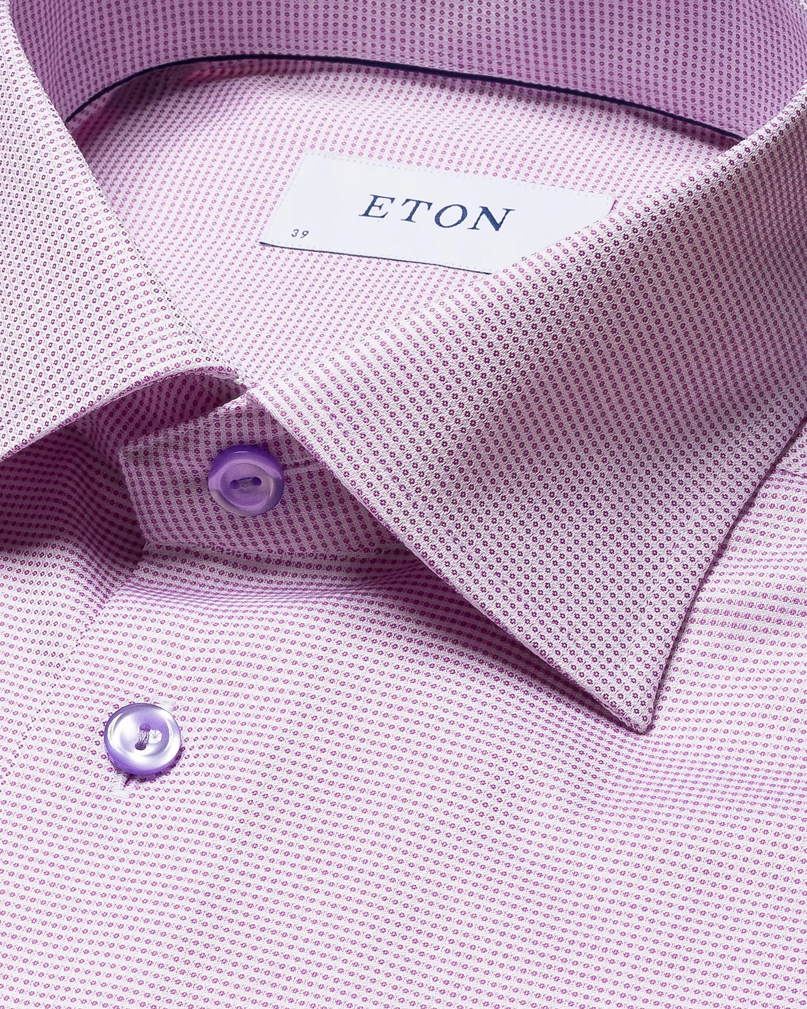 Eton - mid purple dobby cut away single slim
