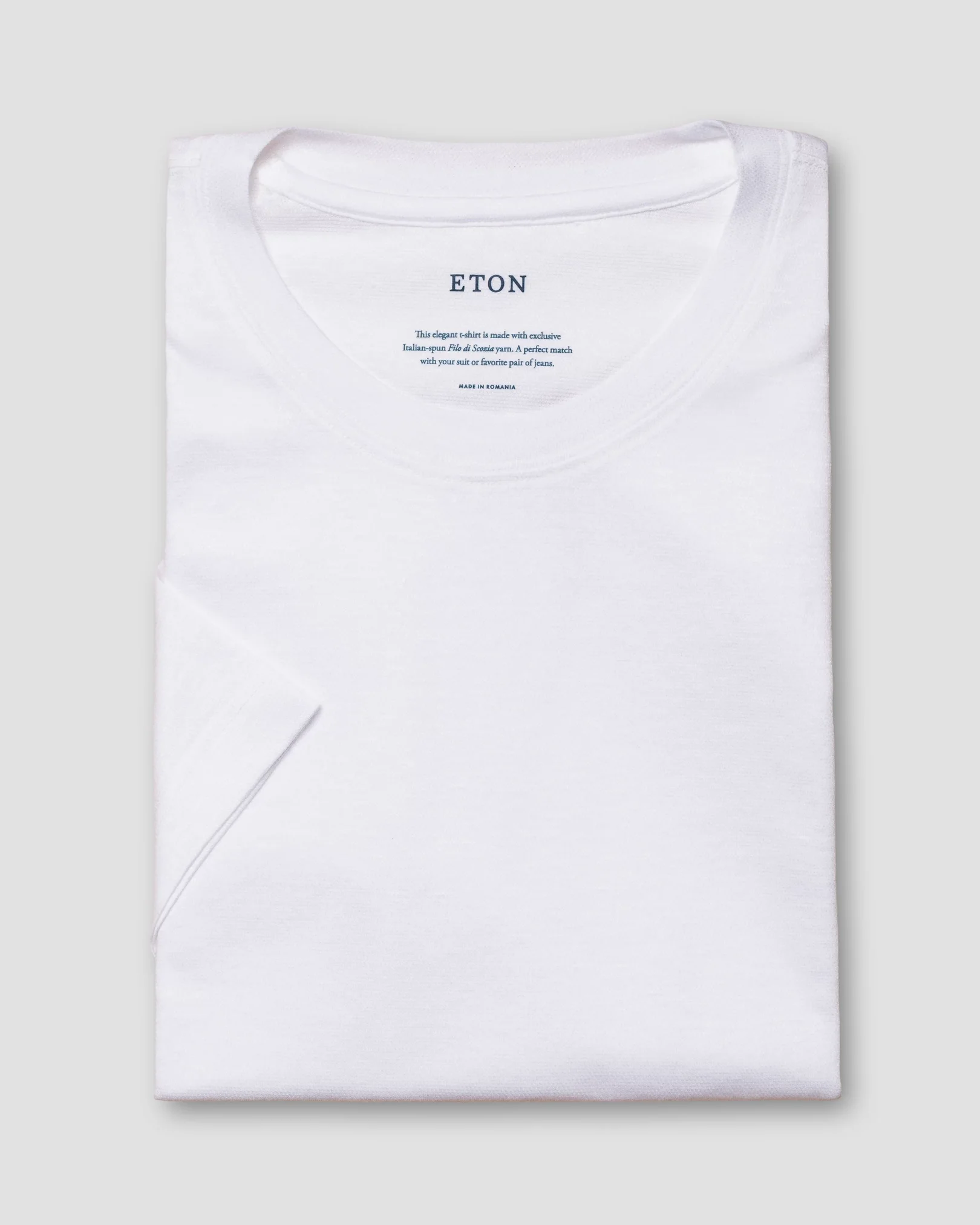 Eton - white pique t shirt