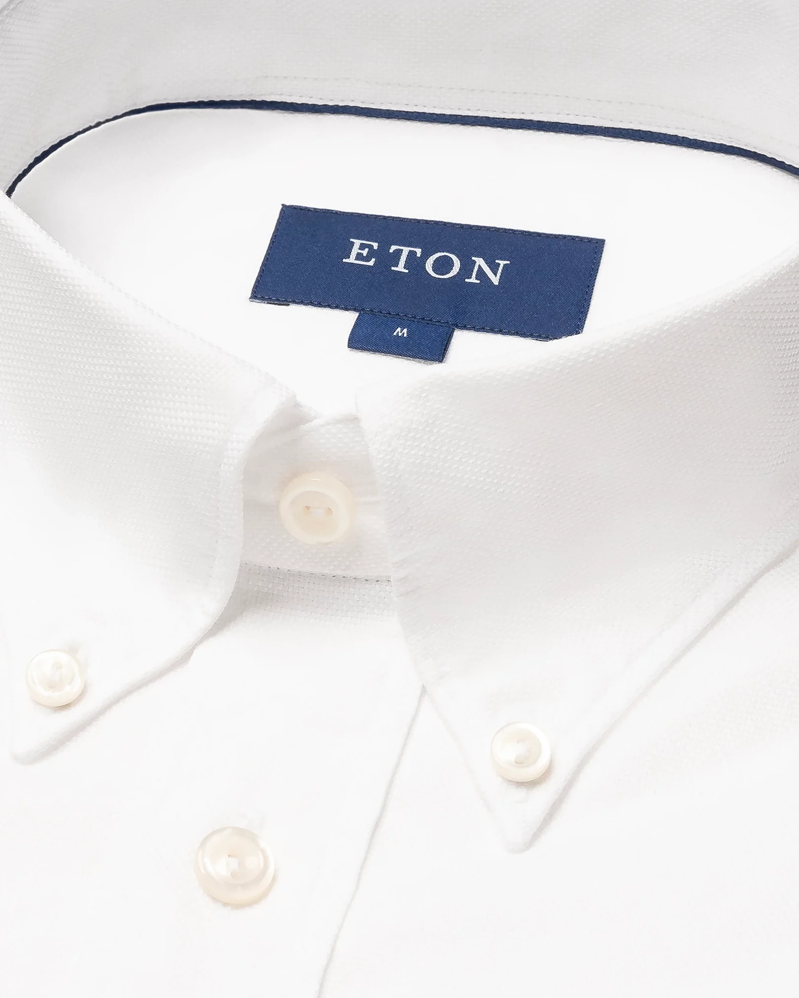 Eton - white solid royal oxford shirt