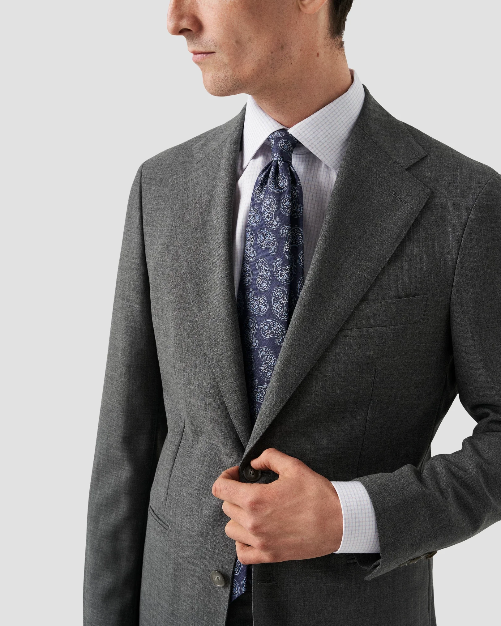 Eton - pink checked twill