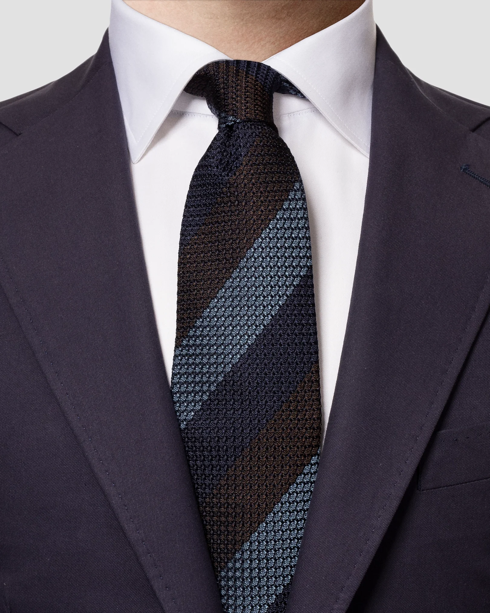 Eton - blue and dark blue grenadine tie