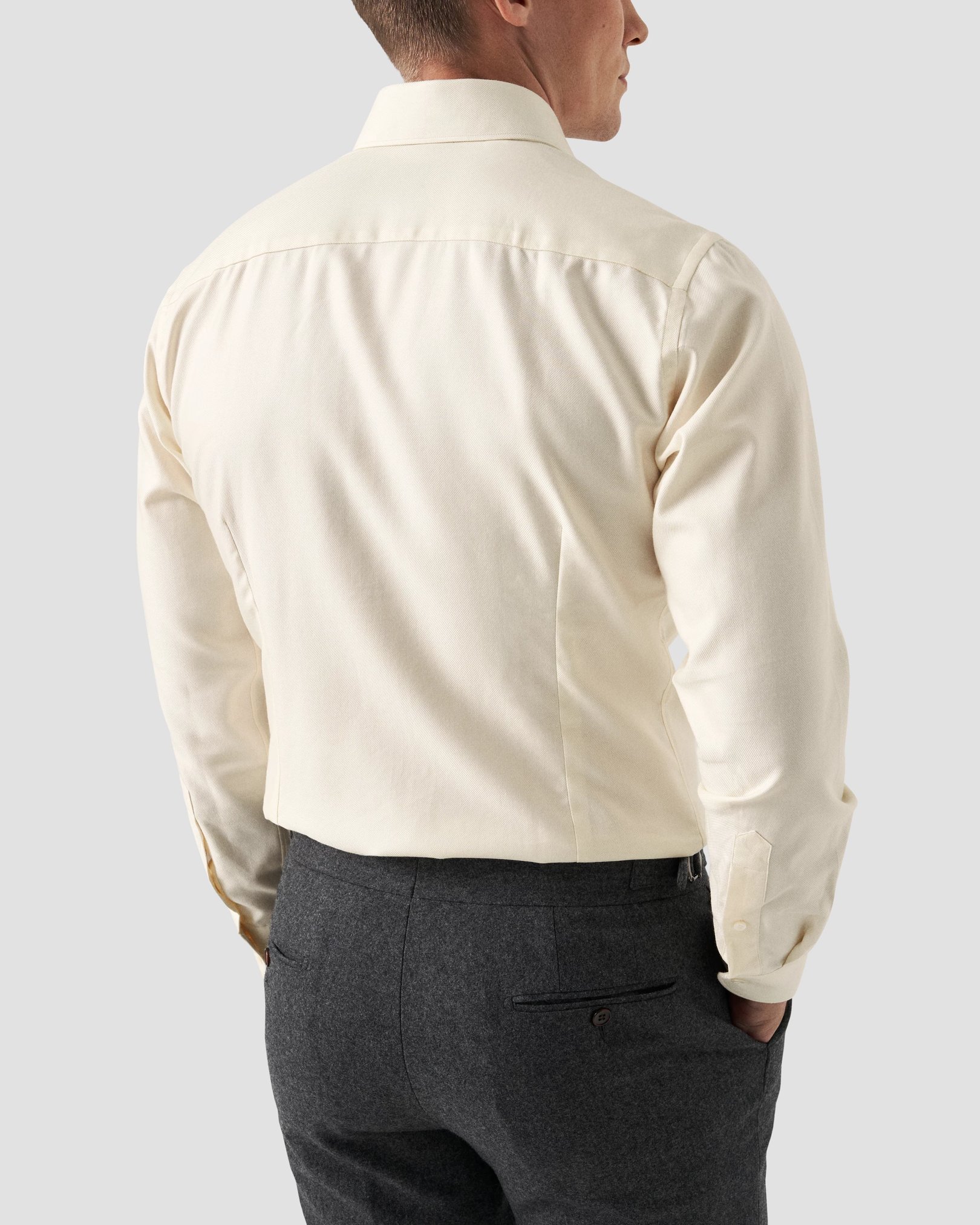 Eton - white cotton silk cashmere