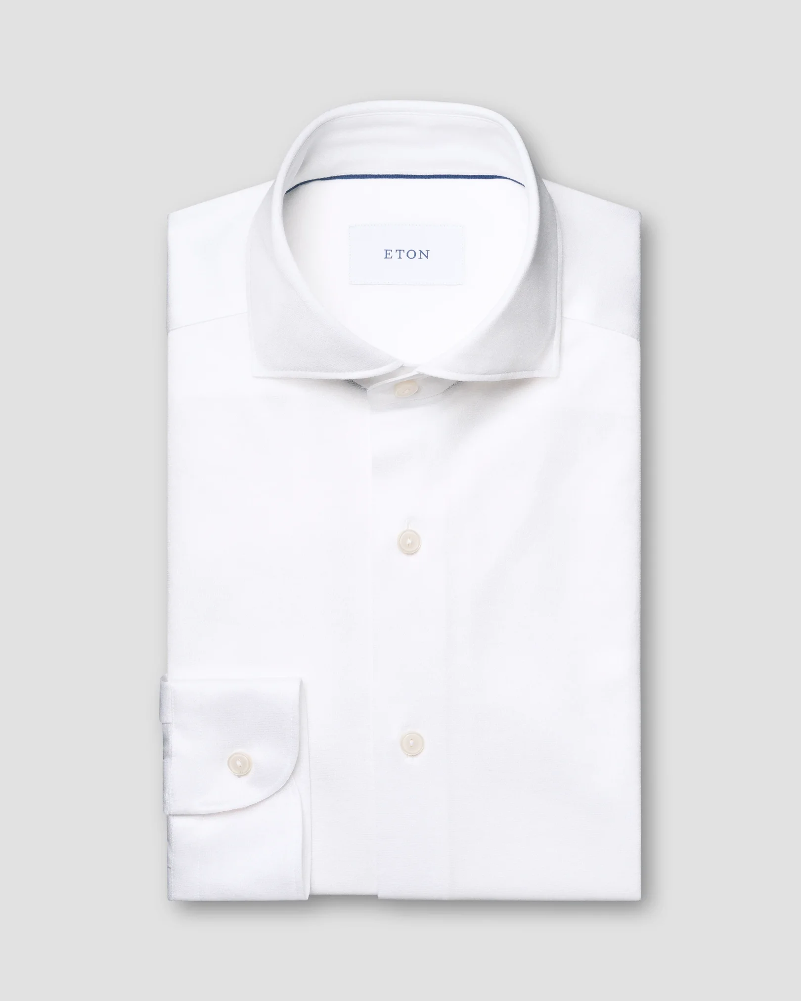 Eton - white filo di scozia jersey shirt