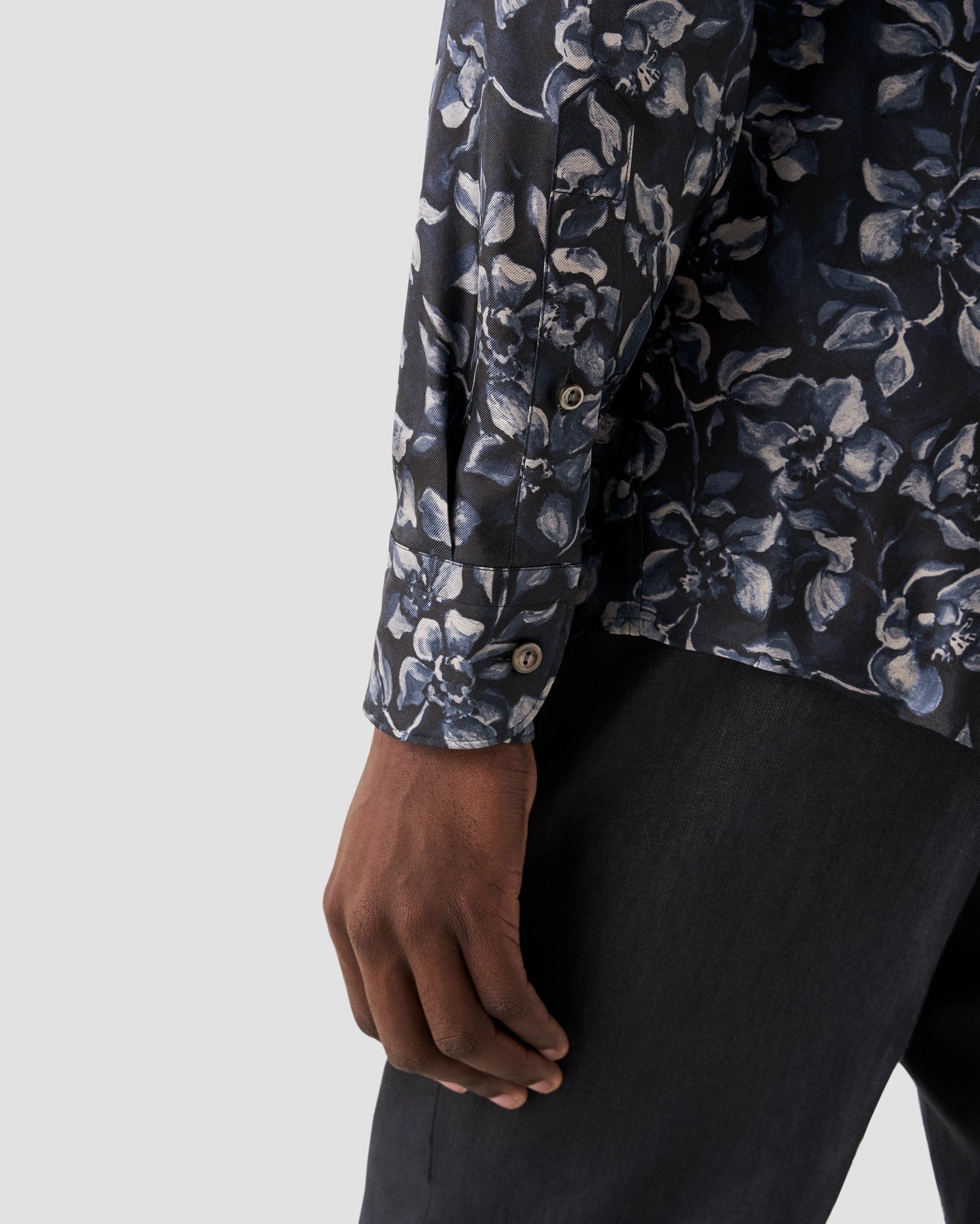 Eton - dark grey silk
