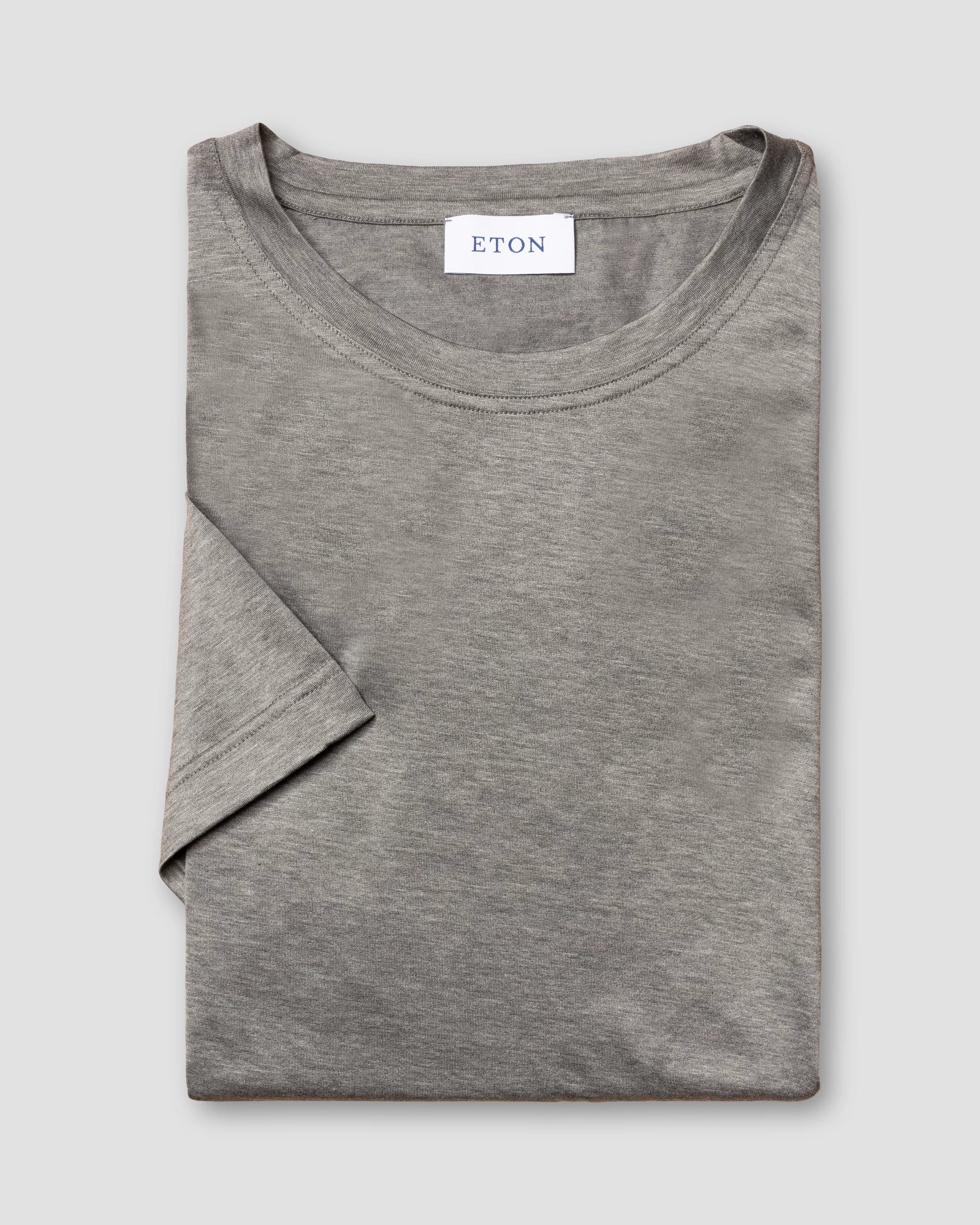 Eton - Grå t-shirt i Filo di Scozia-bomull