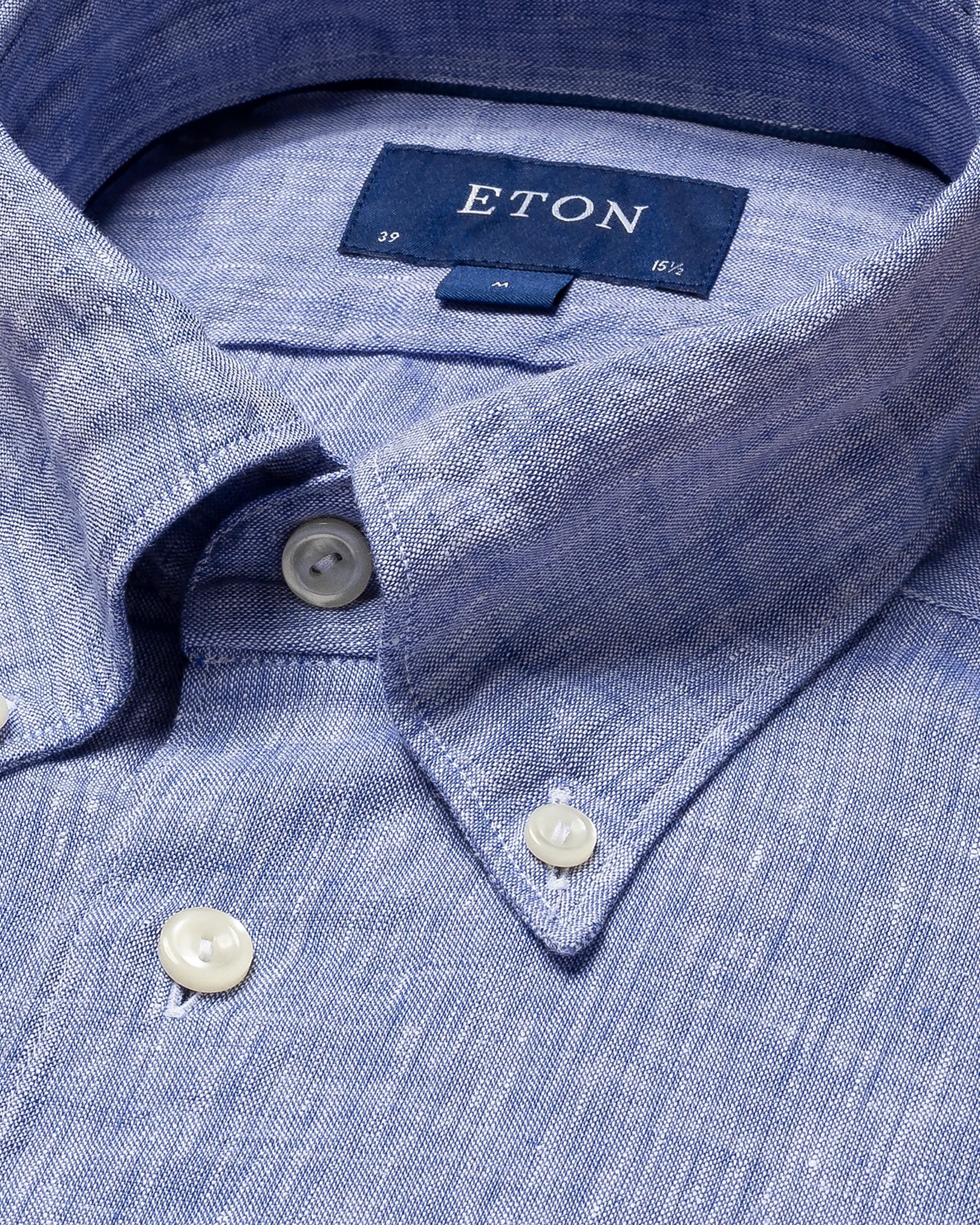 Navy Blue Plain Linen - Eton