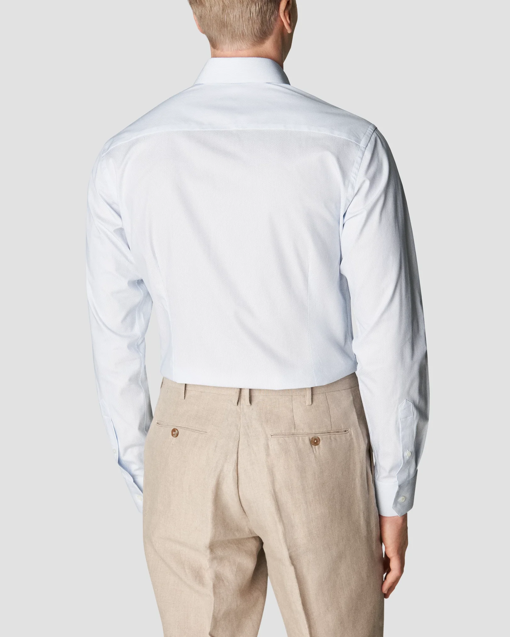 Eton - white fine twill cut away single slim