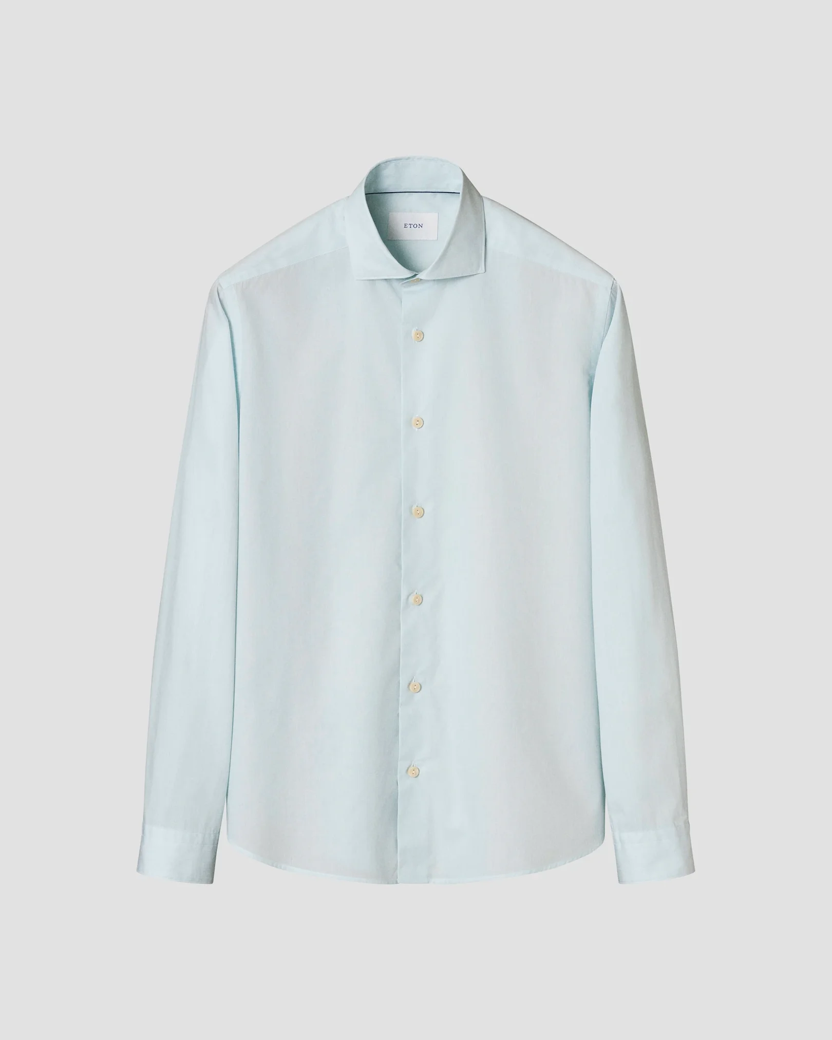 Eton - light green end on end breeze poplin shirt