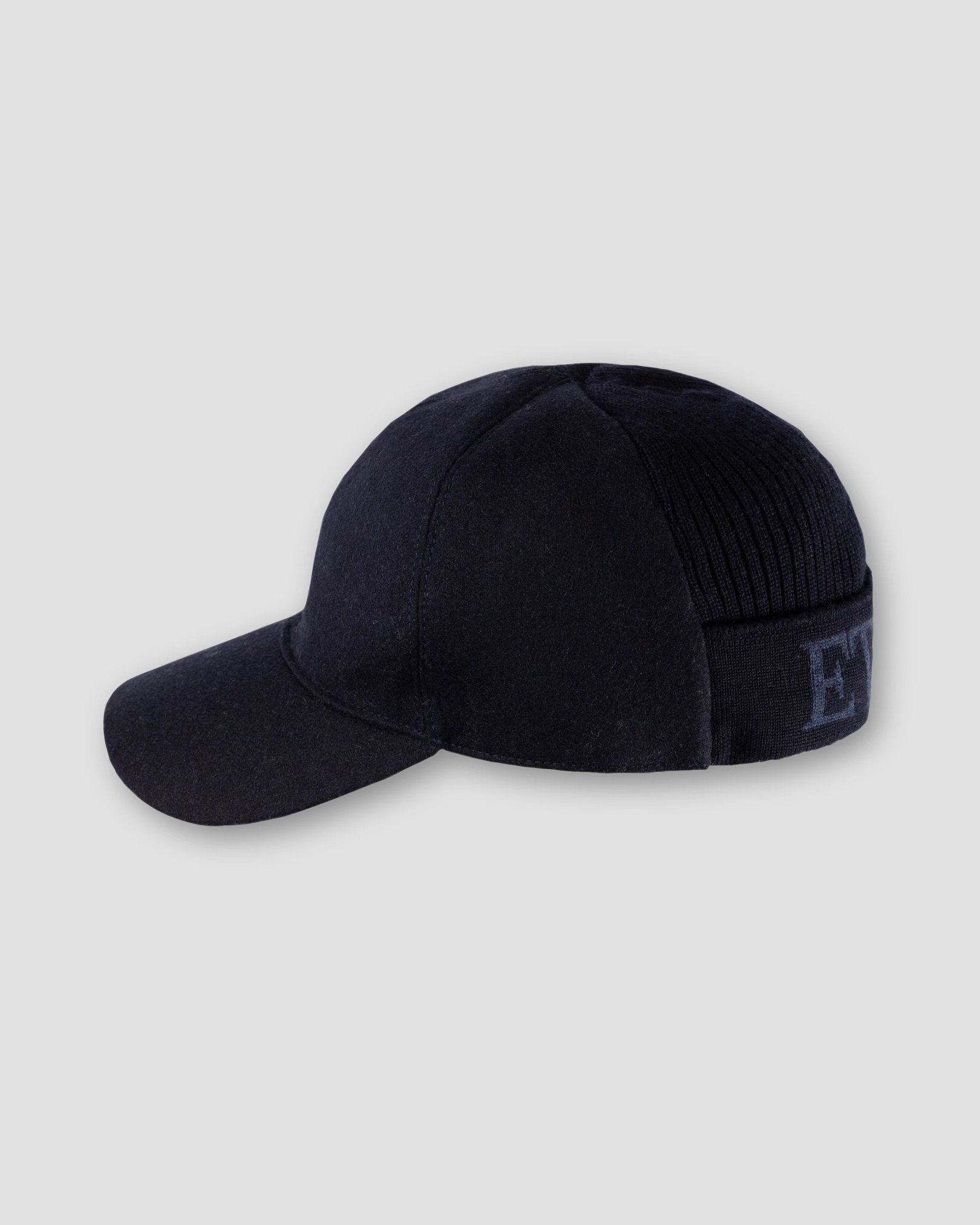 Eton - navy flannel logo baseball cap