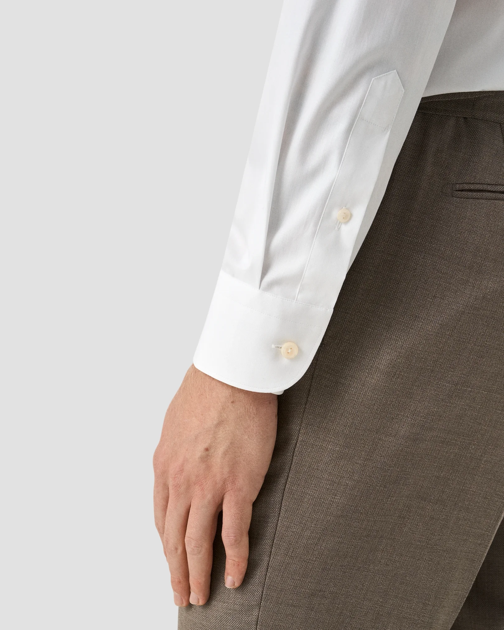 Eton - white end on end breeze poplin shirt