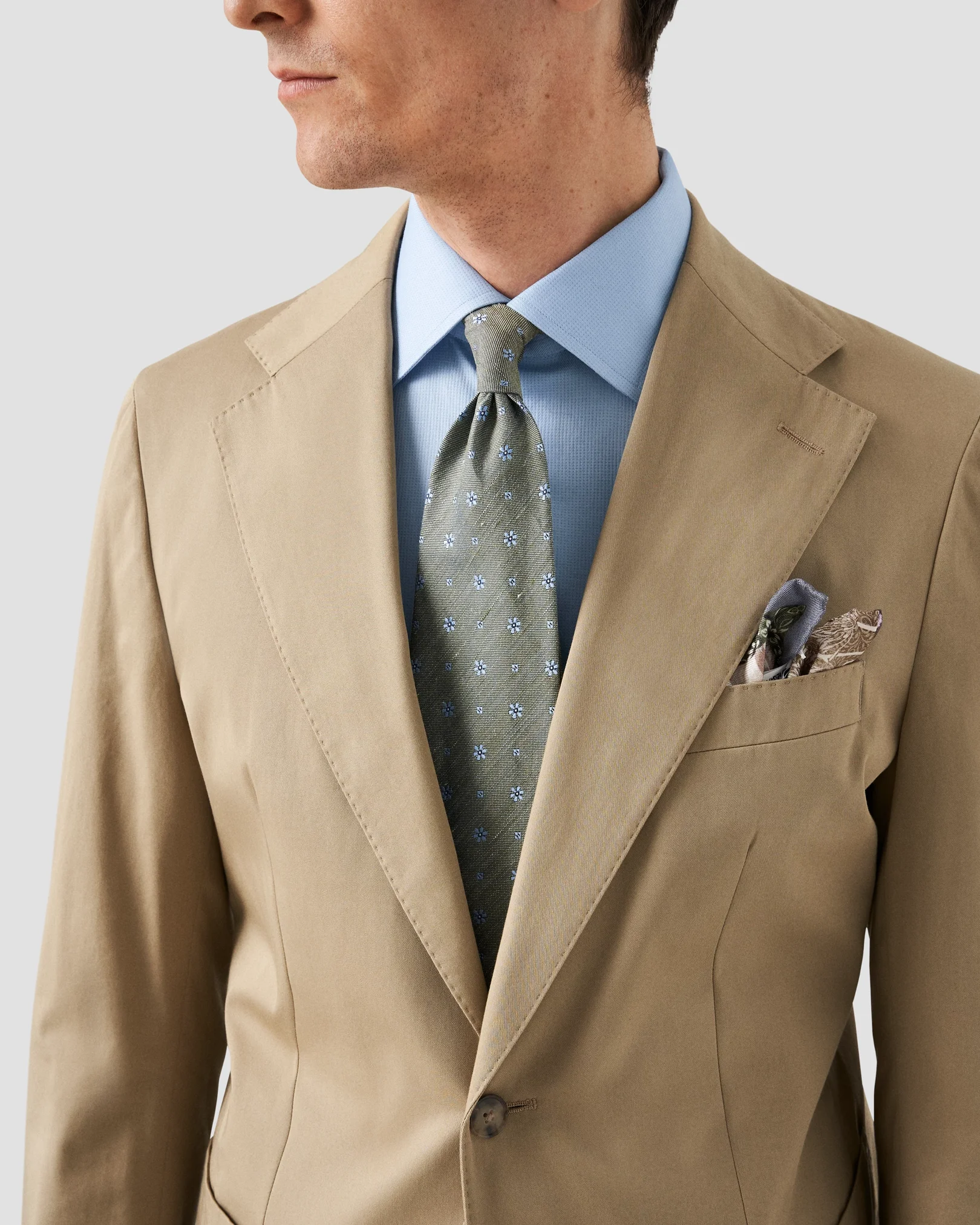 Eton - woven pin dot signature twill