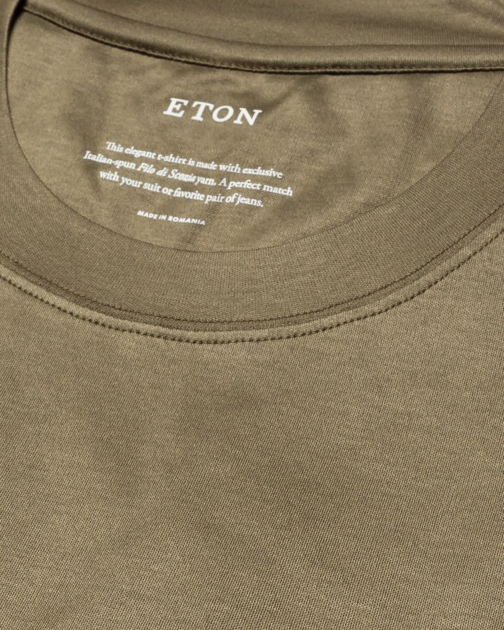 Eton - dark green jersey t shirt